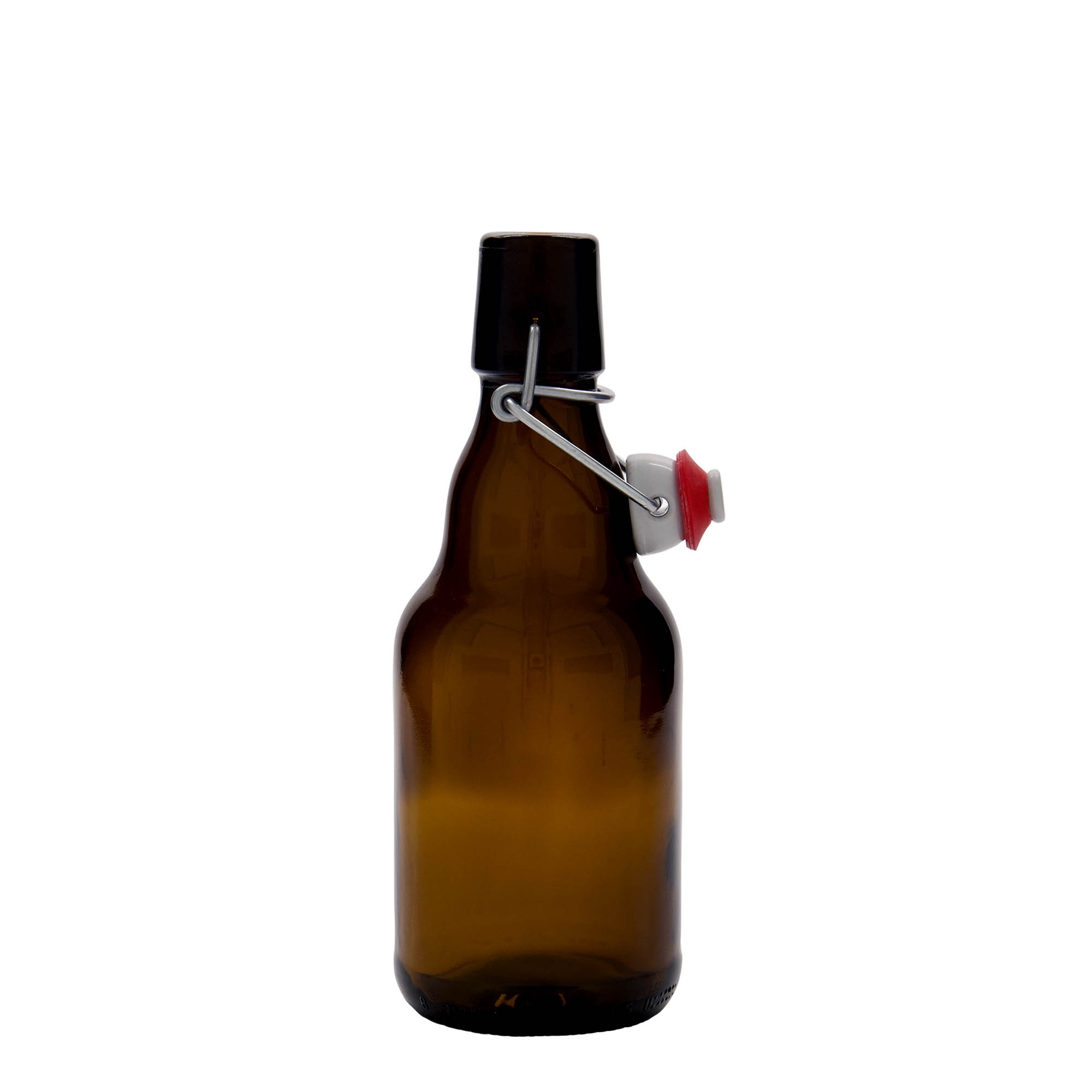 330 ml bierfles 'Steinie', glas, bruin, opening: beugelsluiting 330 ml bierfles 'Steinie', glas, bruin, opening: beugelsluiting