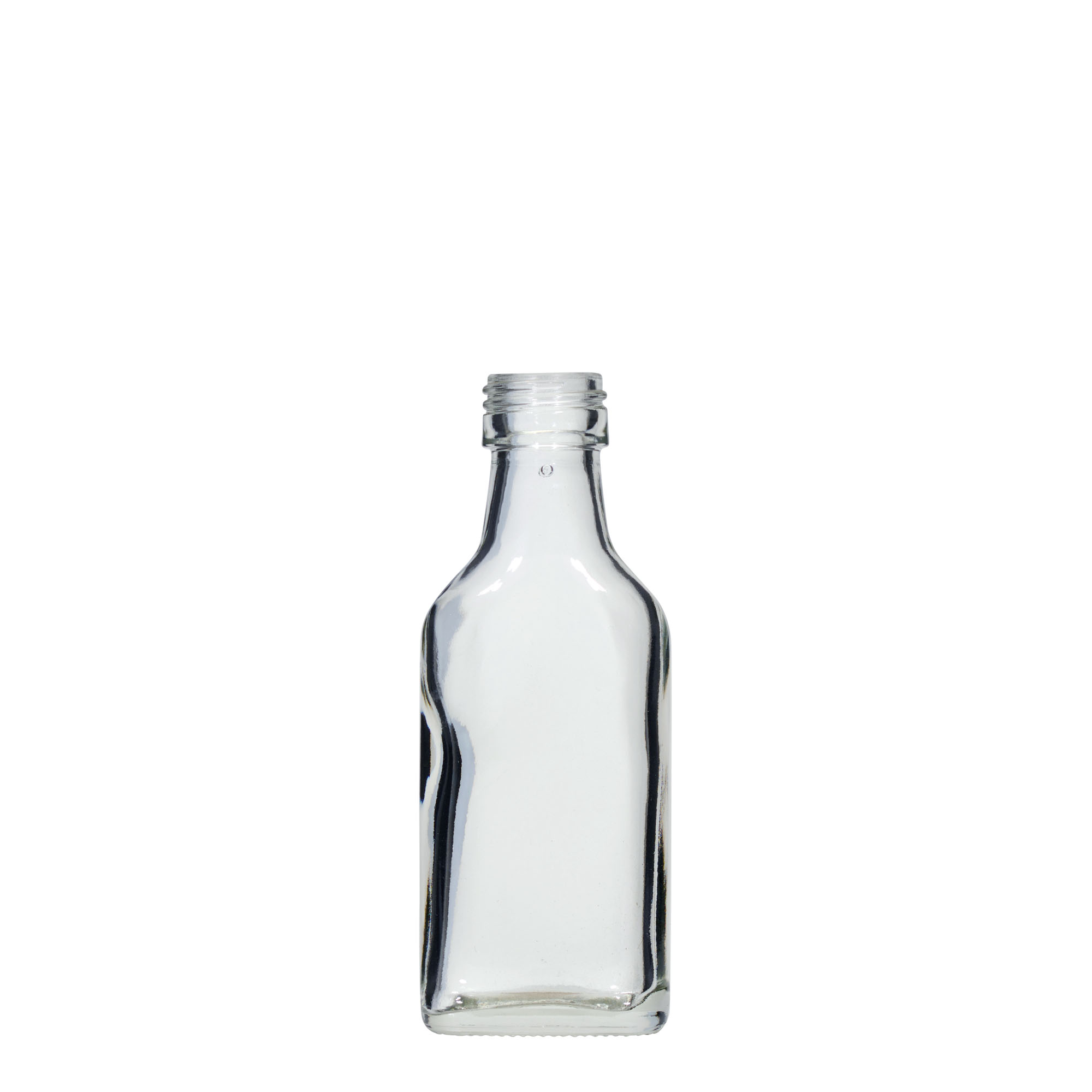 40 ml zakfles, rechthoekig, mondstuk: PP 22