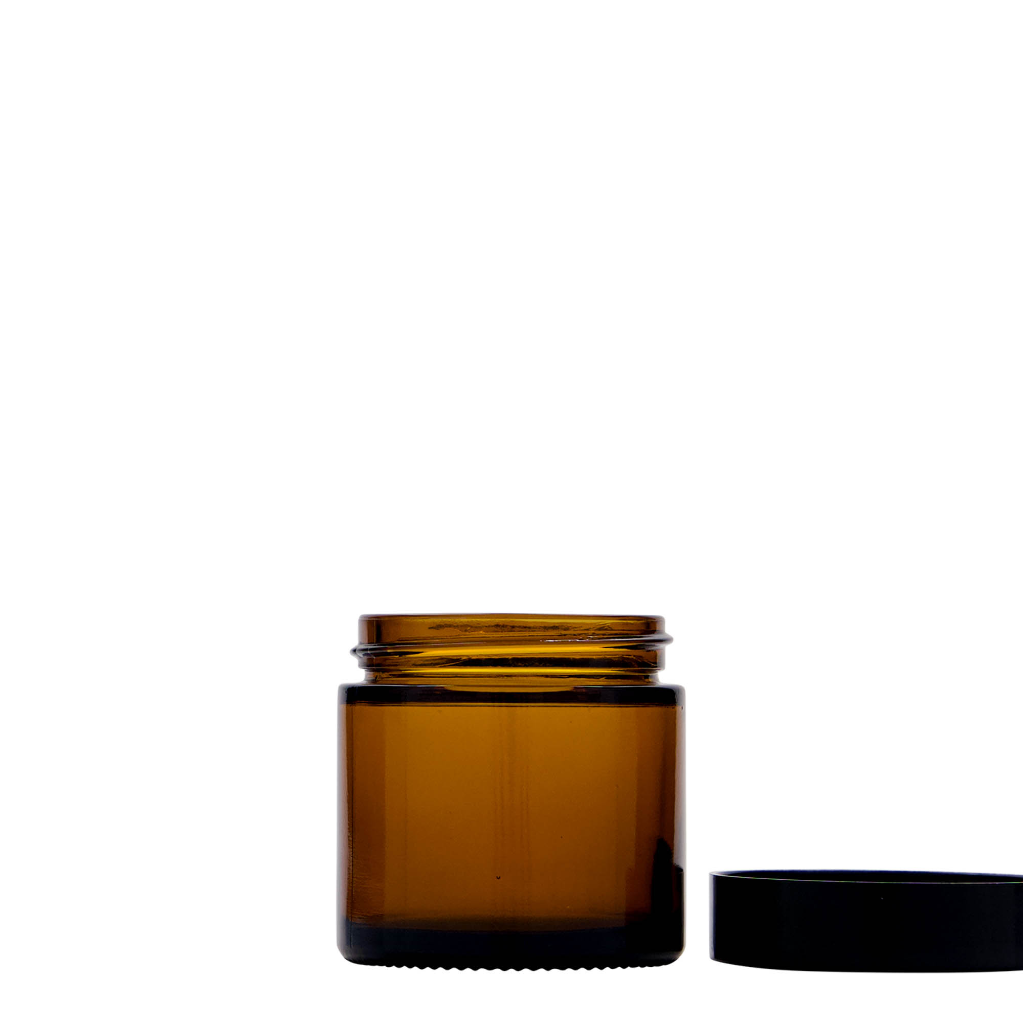 60 ml potje 'Brown Line', glas, bruin, opening: schroefdop 60 ml potje 'Brown Line', glas, bruin, opening: schroefdop