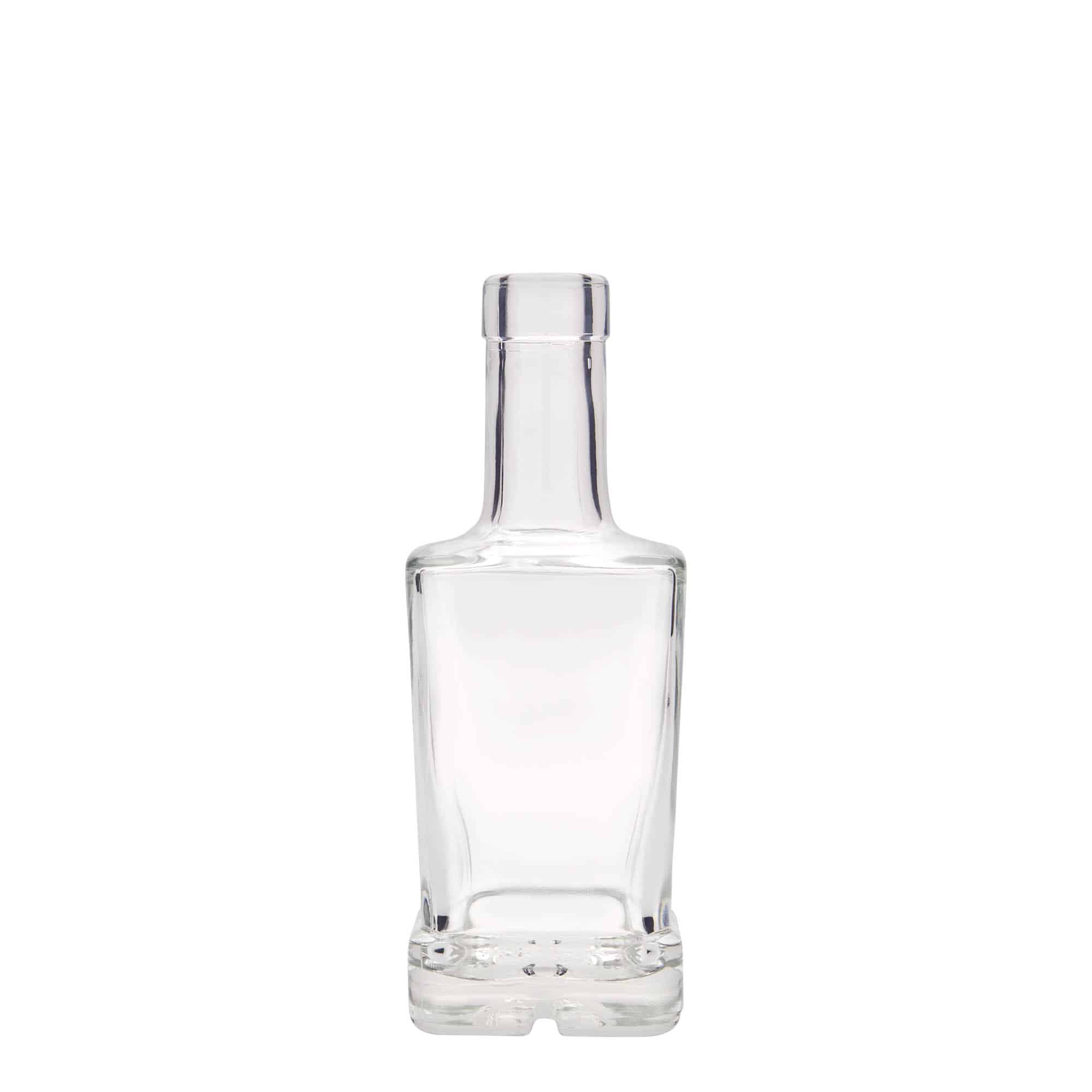 Glazen fles 'Rene', 250 ml, vierkant, monding: kurk