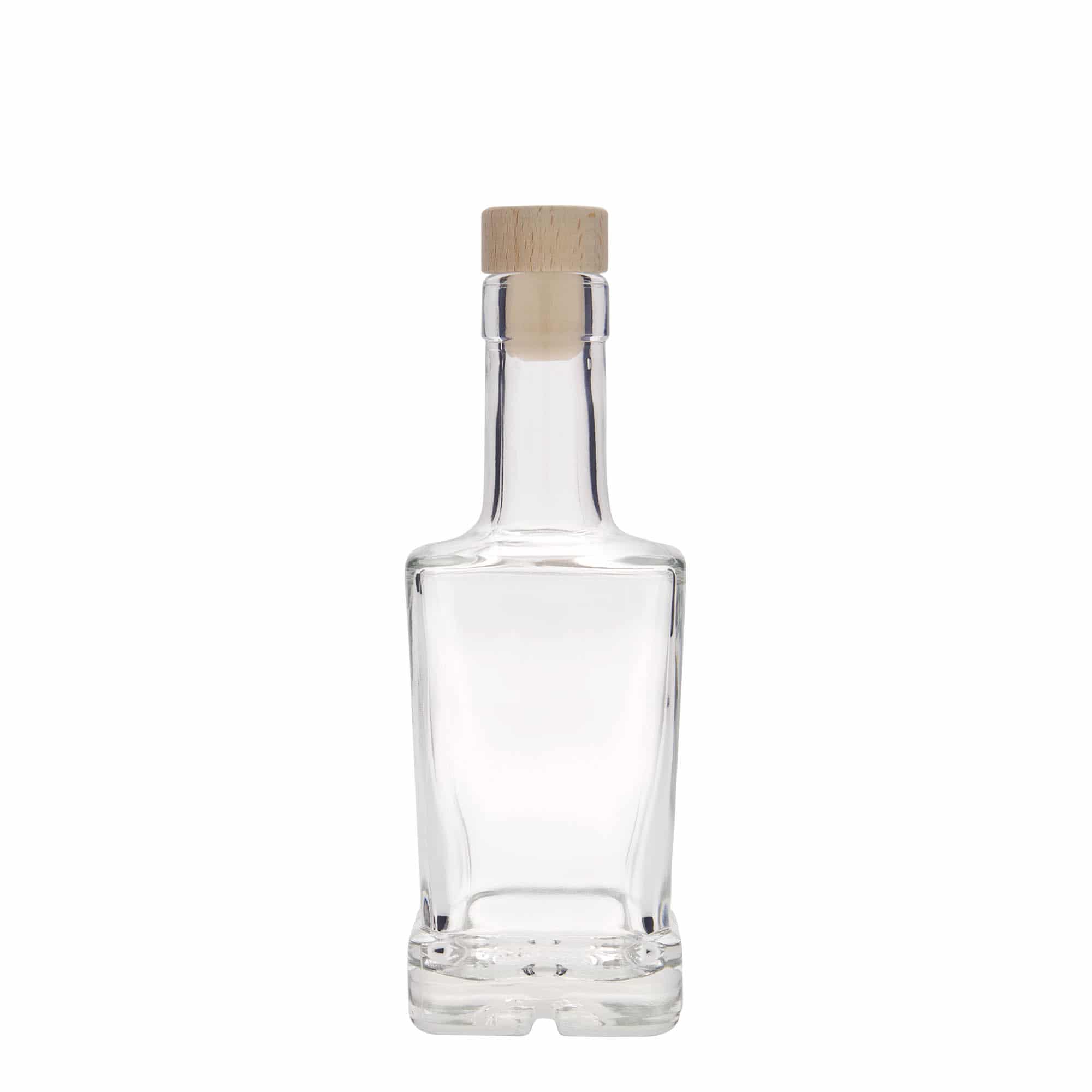 250 ml glazen fles 'Rene', vierkant, hals: kurk