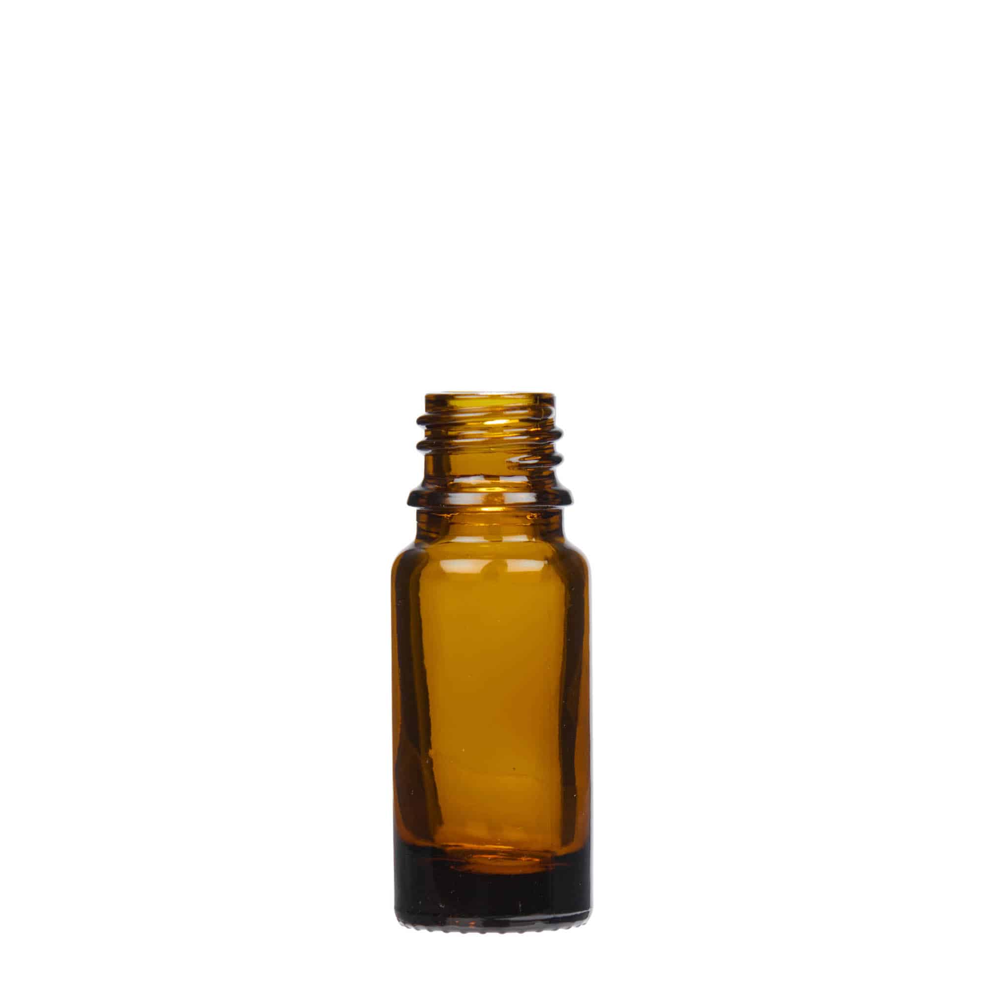 10 ml druppelflesje medicinaal, glas, bruin, opening: DIN 18