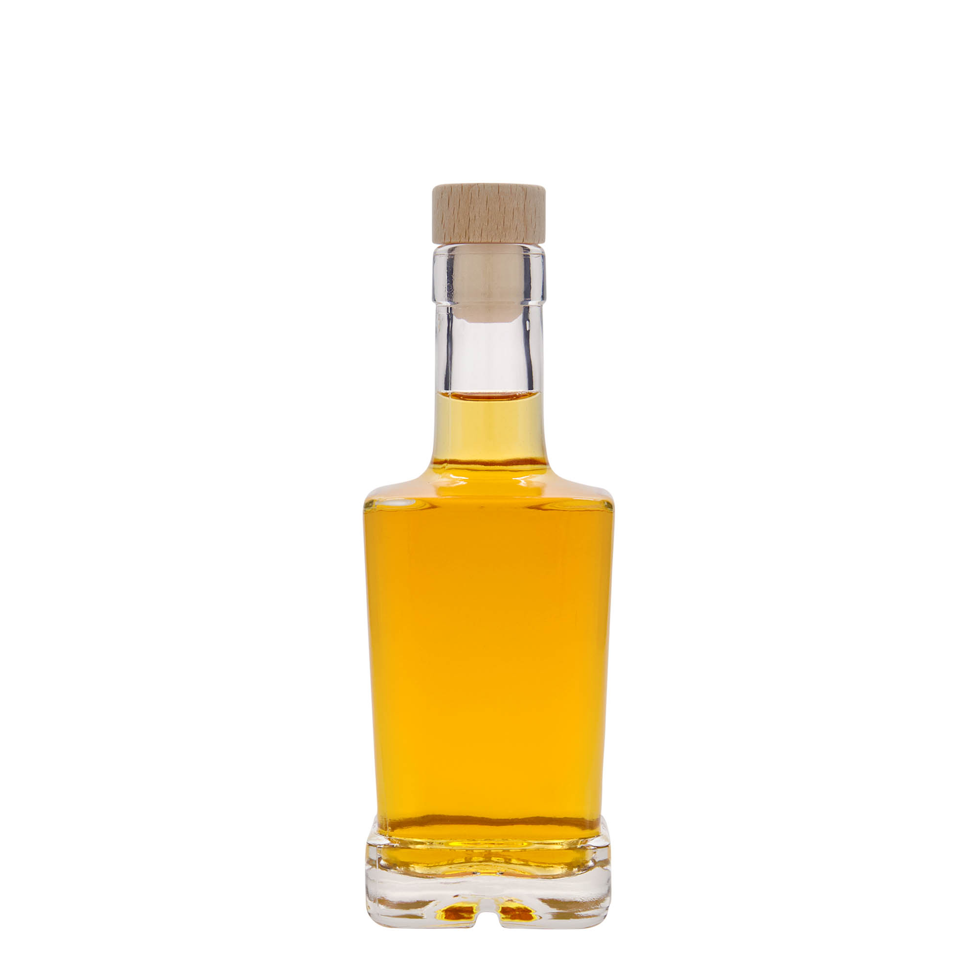 250 ml glazen fles 'Rene', vierkant, hals: kurk 250 ml glazen fles 'Rene', vierkant, hals: kurk