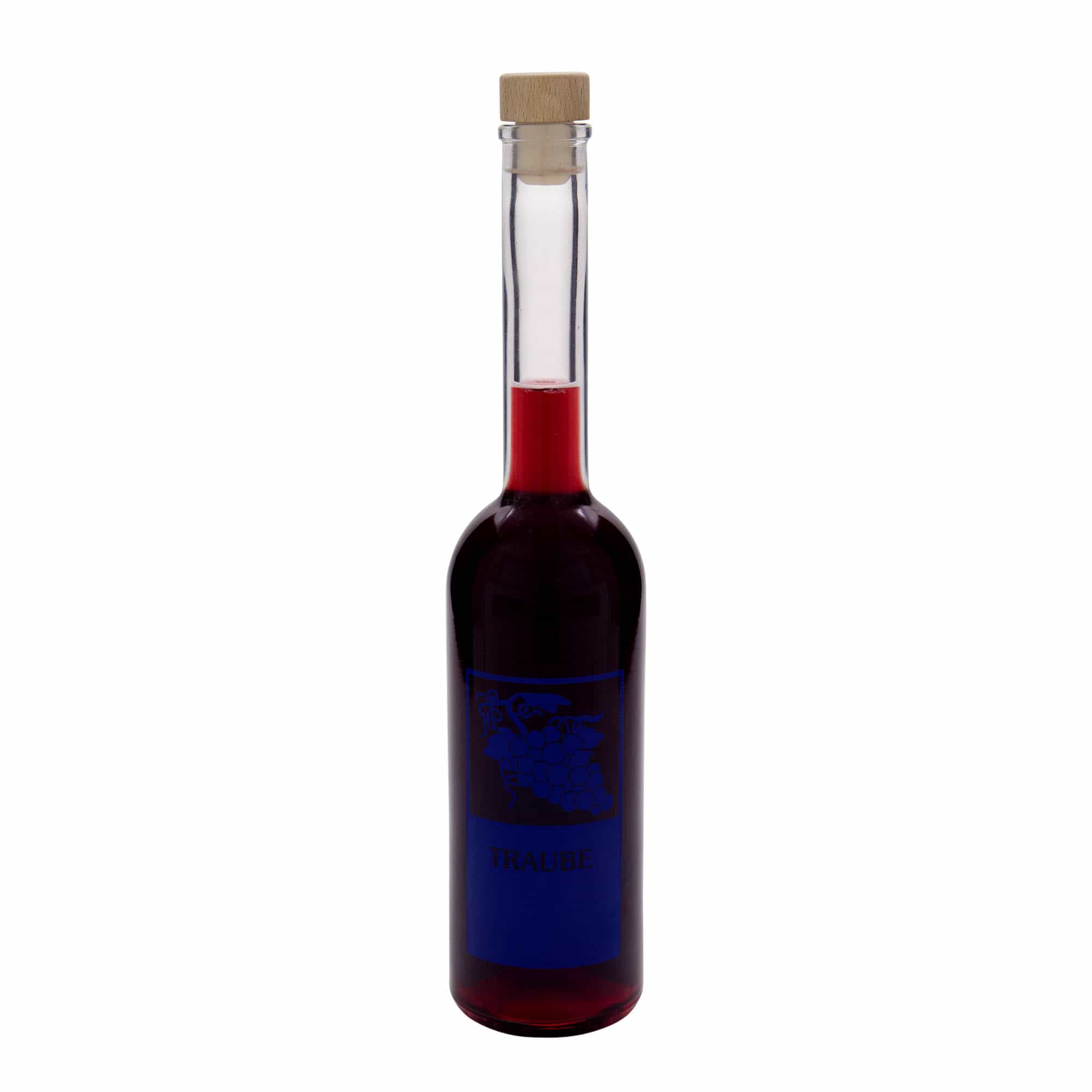 500 ml glazen fles 'Opera', motief: druif, opening: kurk