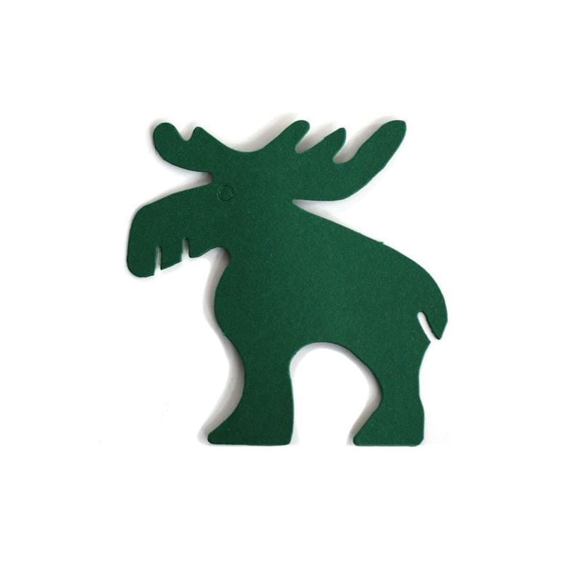 Hanglabel rendier, groen