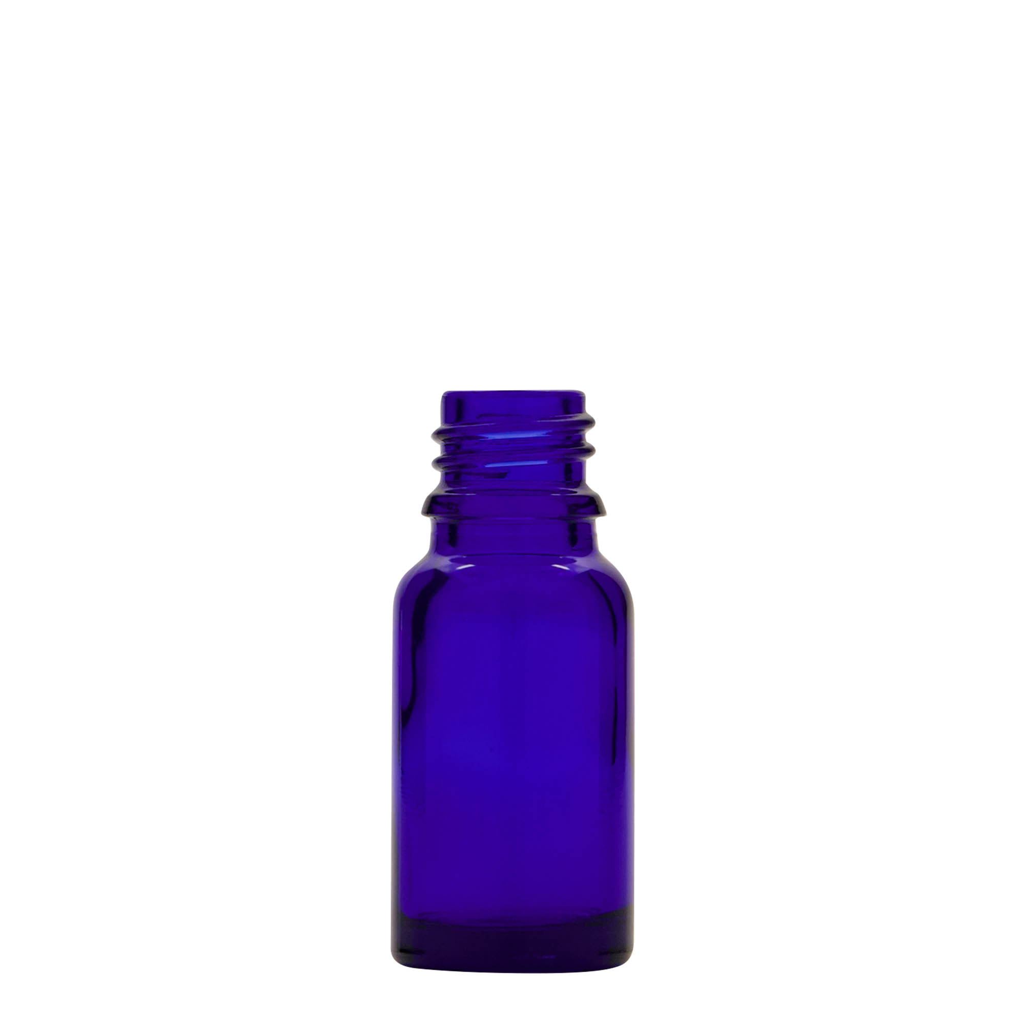 10 ml pipetflesje medicijn, glas, koningsblauw-rood, mondstuk: DIN 18