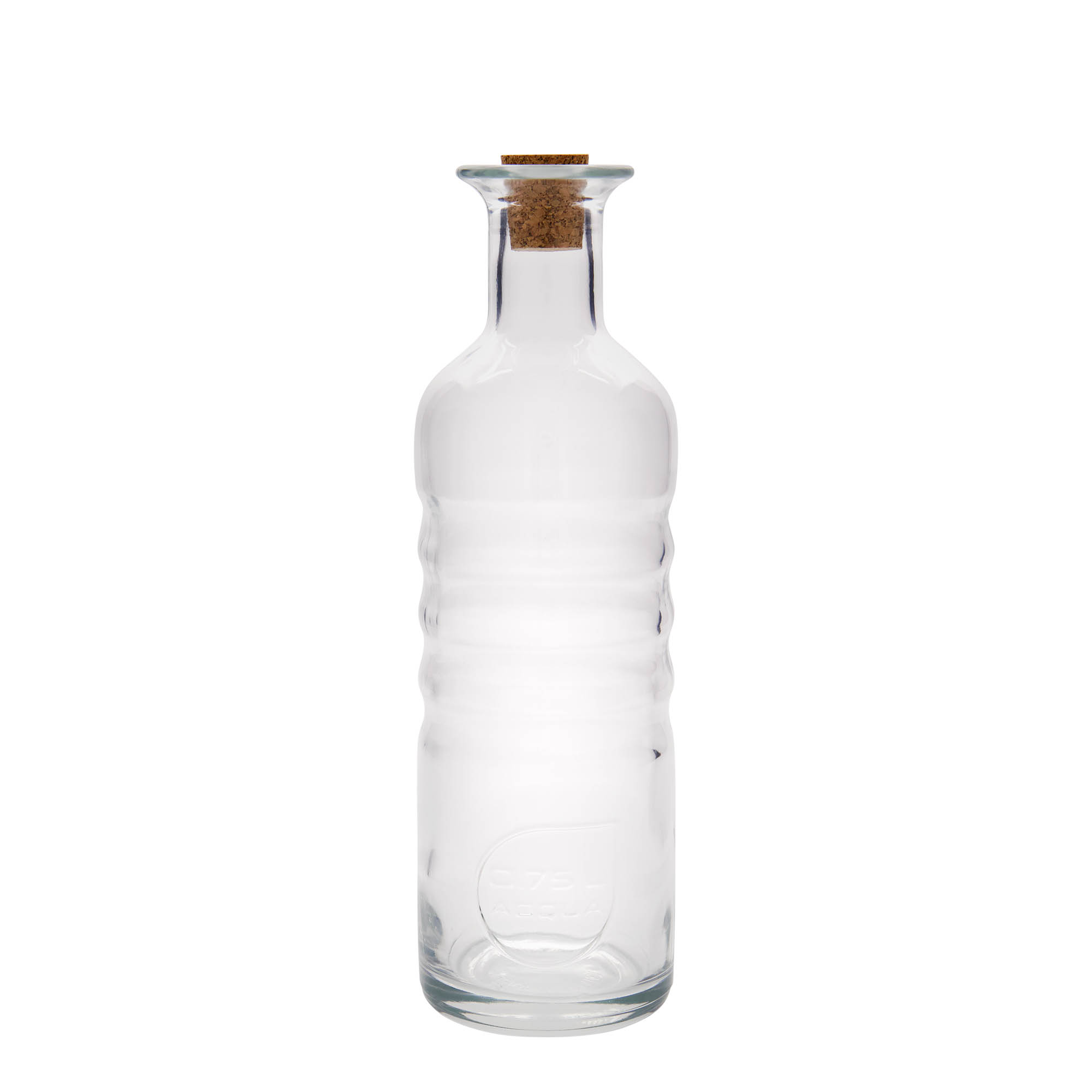 750 ml glazen fles 'Optima Acqua', hals: kurk