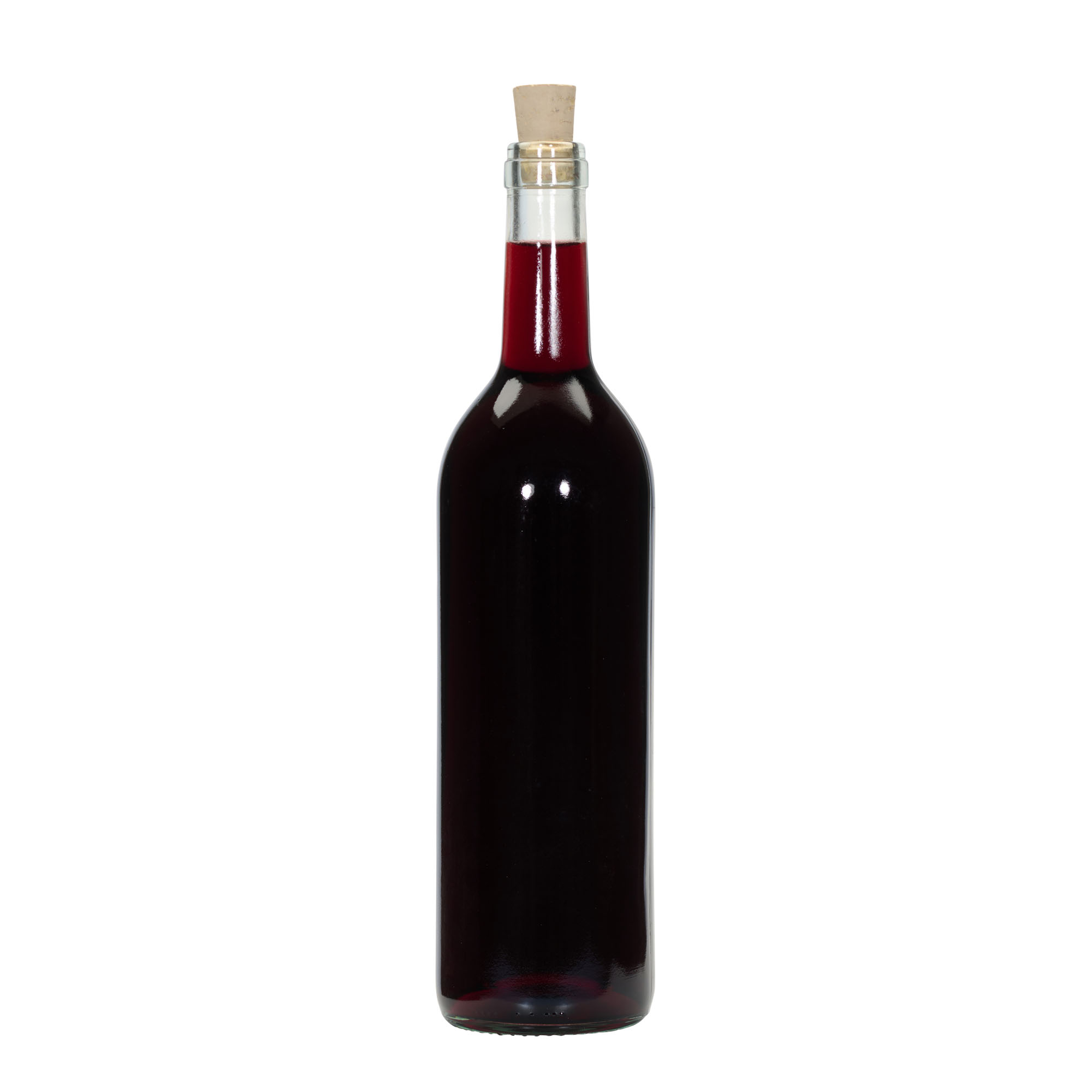 750 ml glazen fles 'Bordeaux Tradition', hals: kurk 750 ml glazen fles 'Bordeaux Tradition', hals: kurk