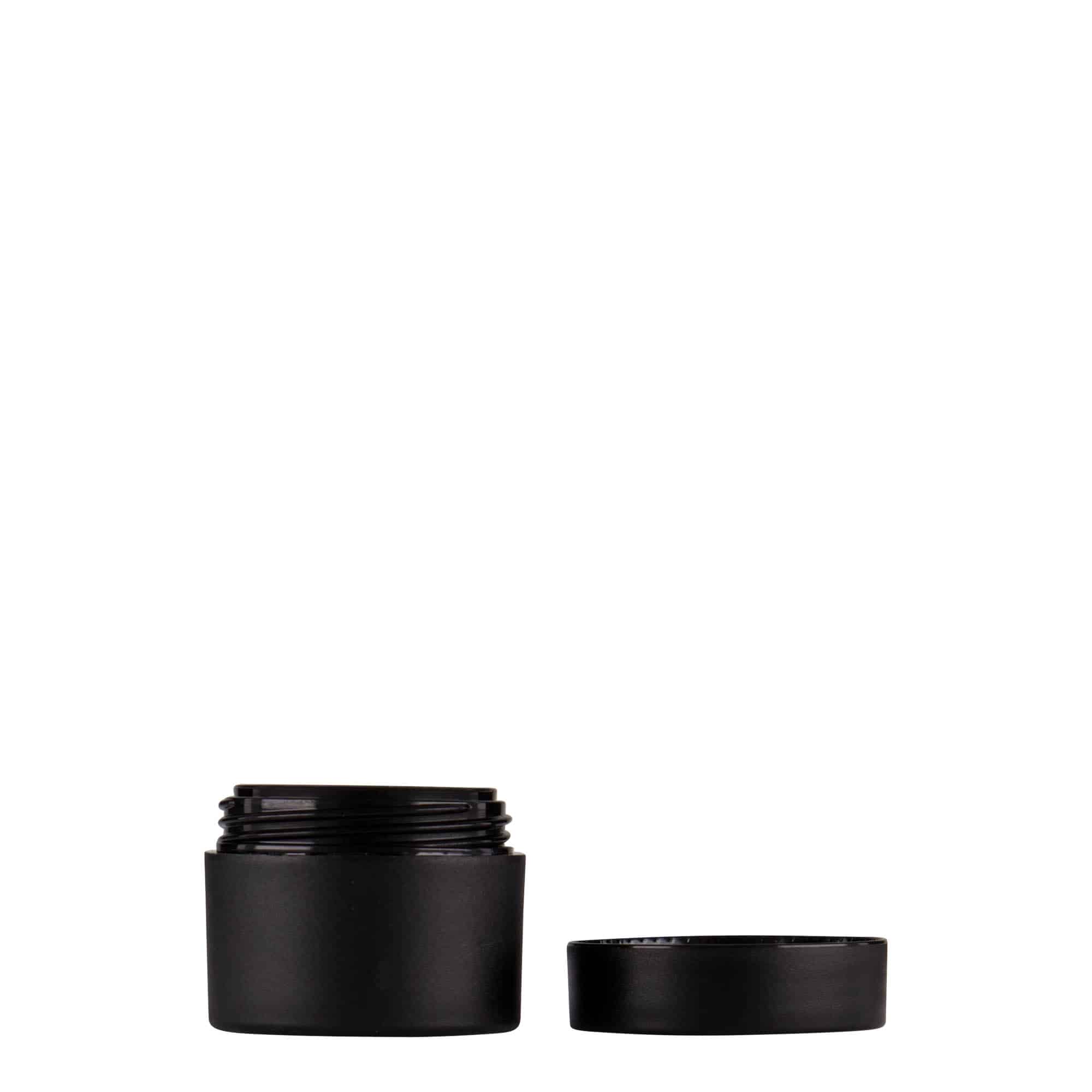 5 ml kunststofpotje 'Antonella', PP, zwart, opening: schroefdop