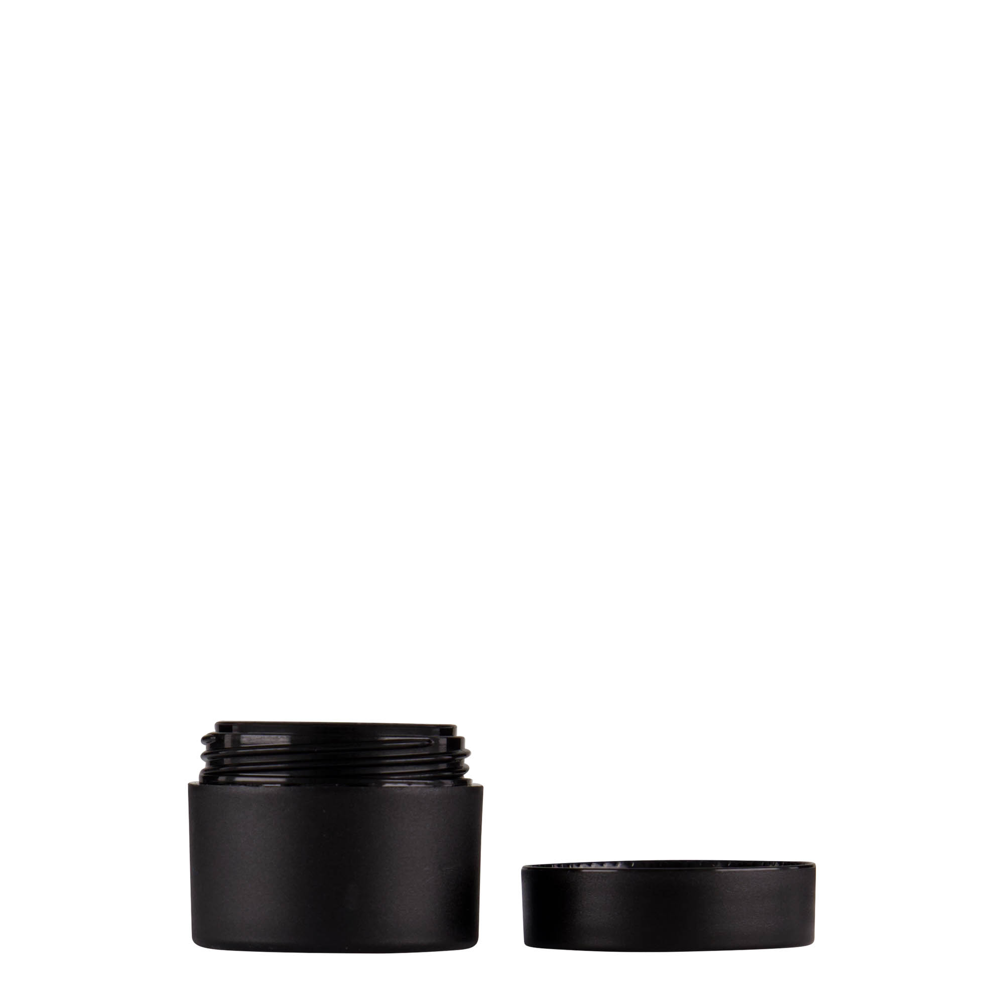 5 ml kunststofpotje 'Antonella', PP, zwart, opening: schroefdop