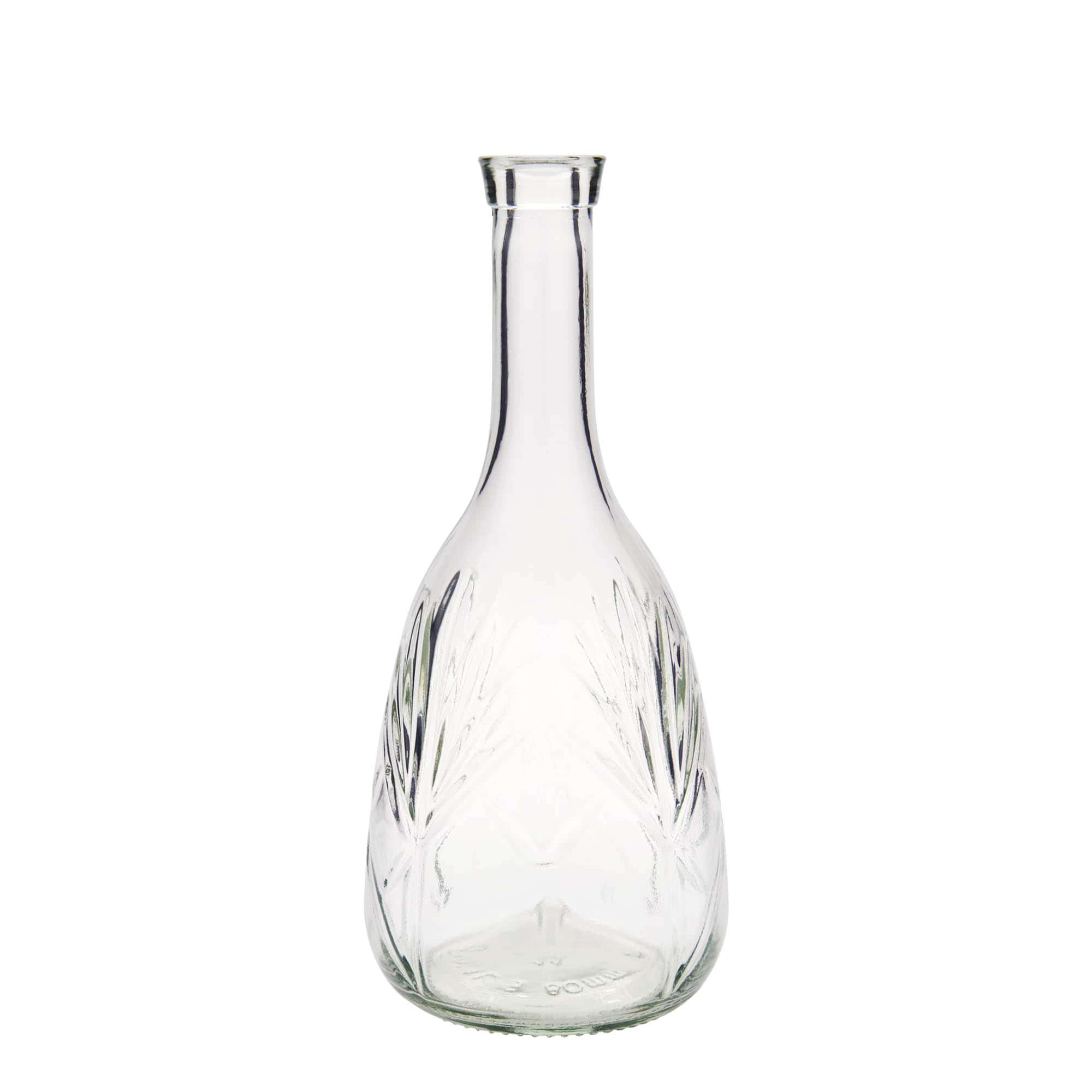 1.000 ml glazen fles 'Reliefa', monding: kurk