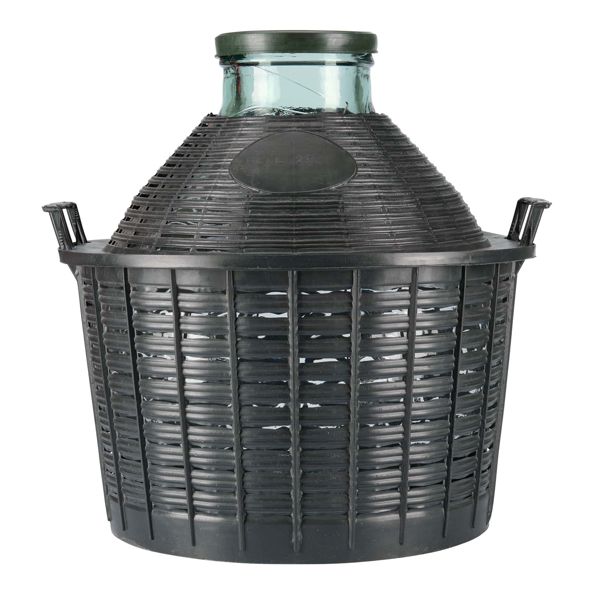 25 l ballonfles met brede hals, glas, opening: opzetdeksel