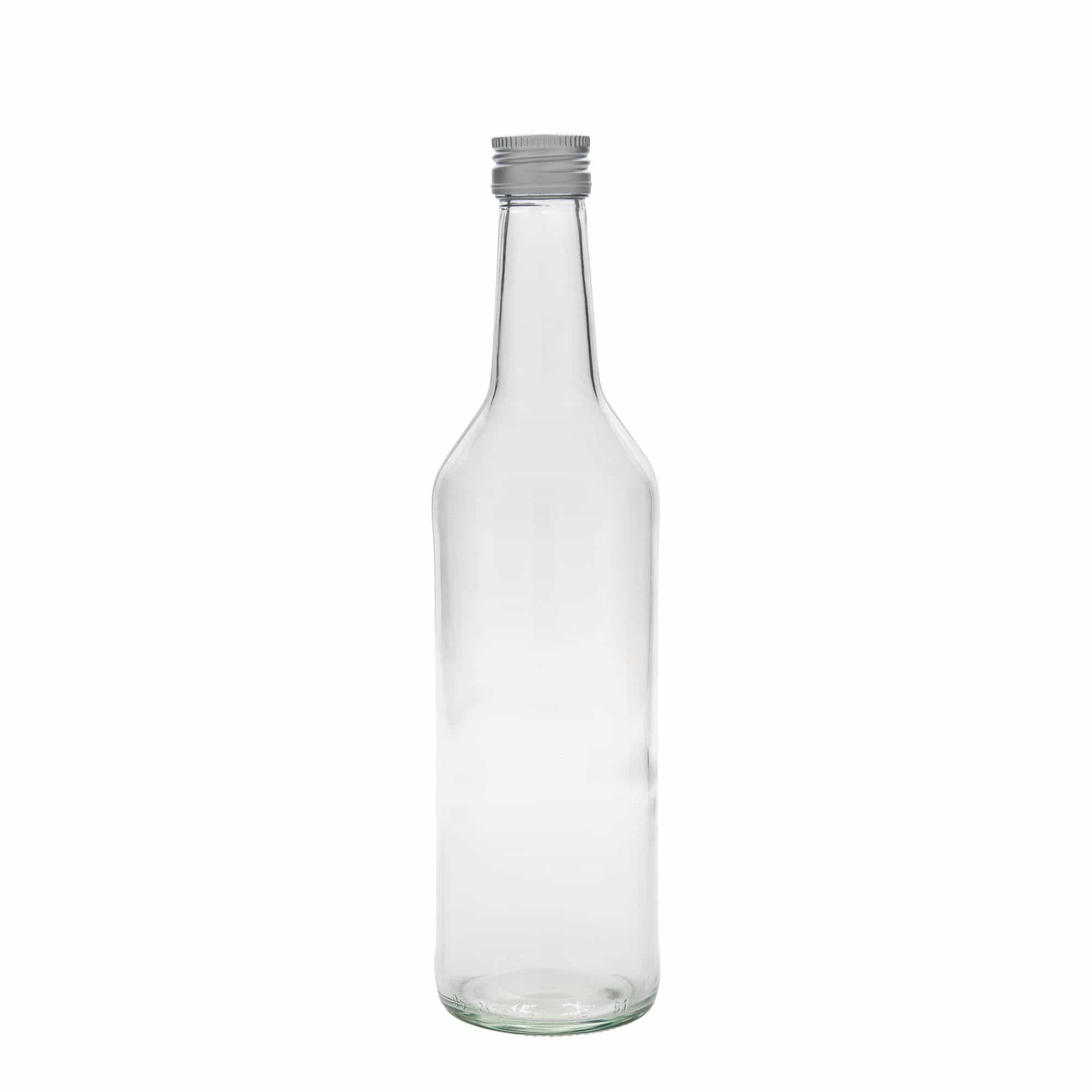 500 ml glazen fles met rechte hals, opening: PP 28