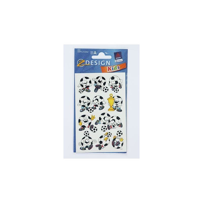 Zweckform Stickers 'Voetballen met gezichten', papier, meerkleurig Zweckform Stickers 'Voetballen met gezichten', papier, meerkleurig