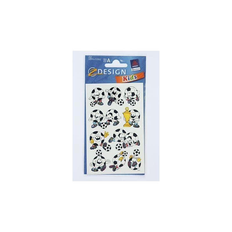 Zweckform Stickers 'Voetballen met gezichten', papier, meerkleurig