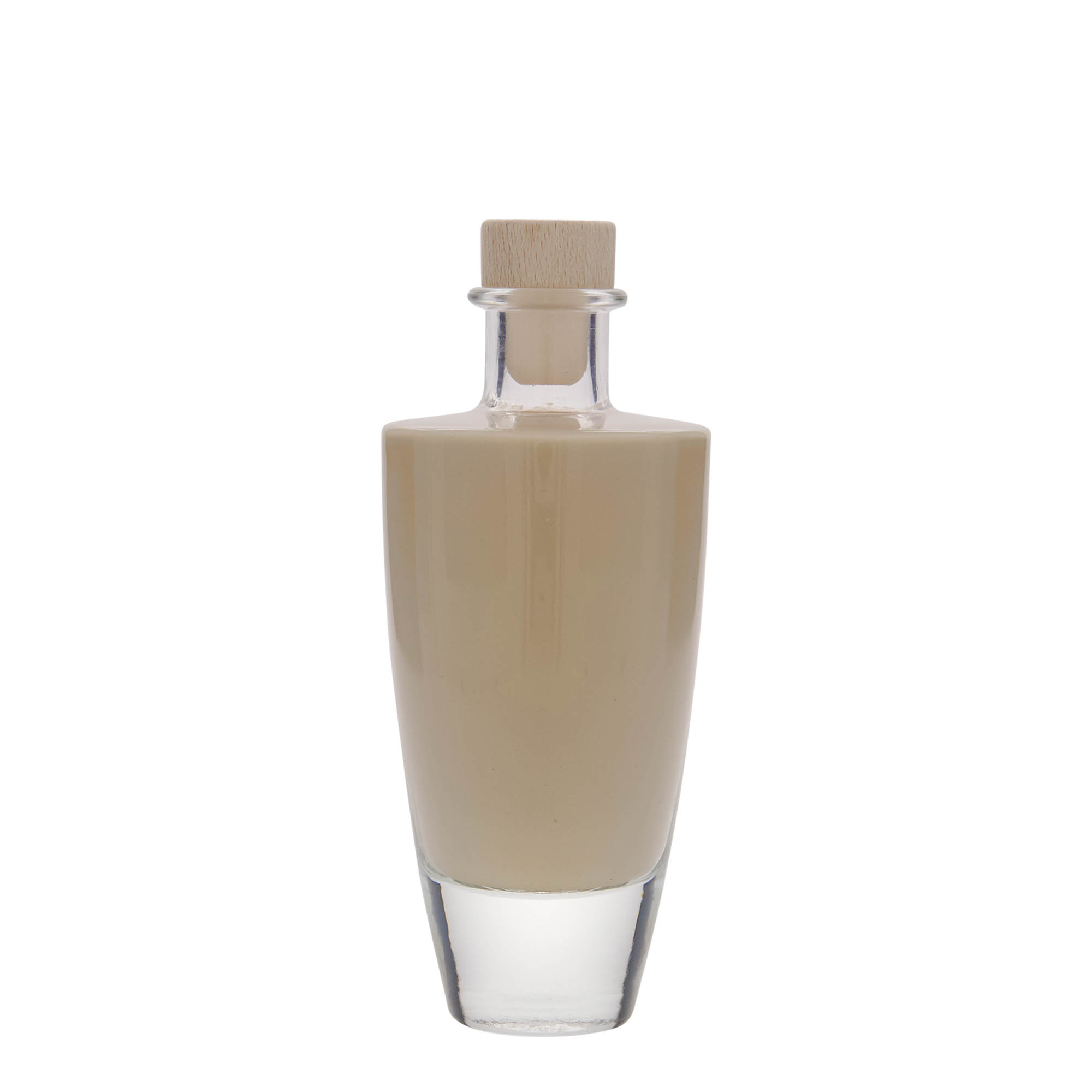 200 ml glazen fles 'Vanessa', ovaal, opening: kurk