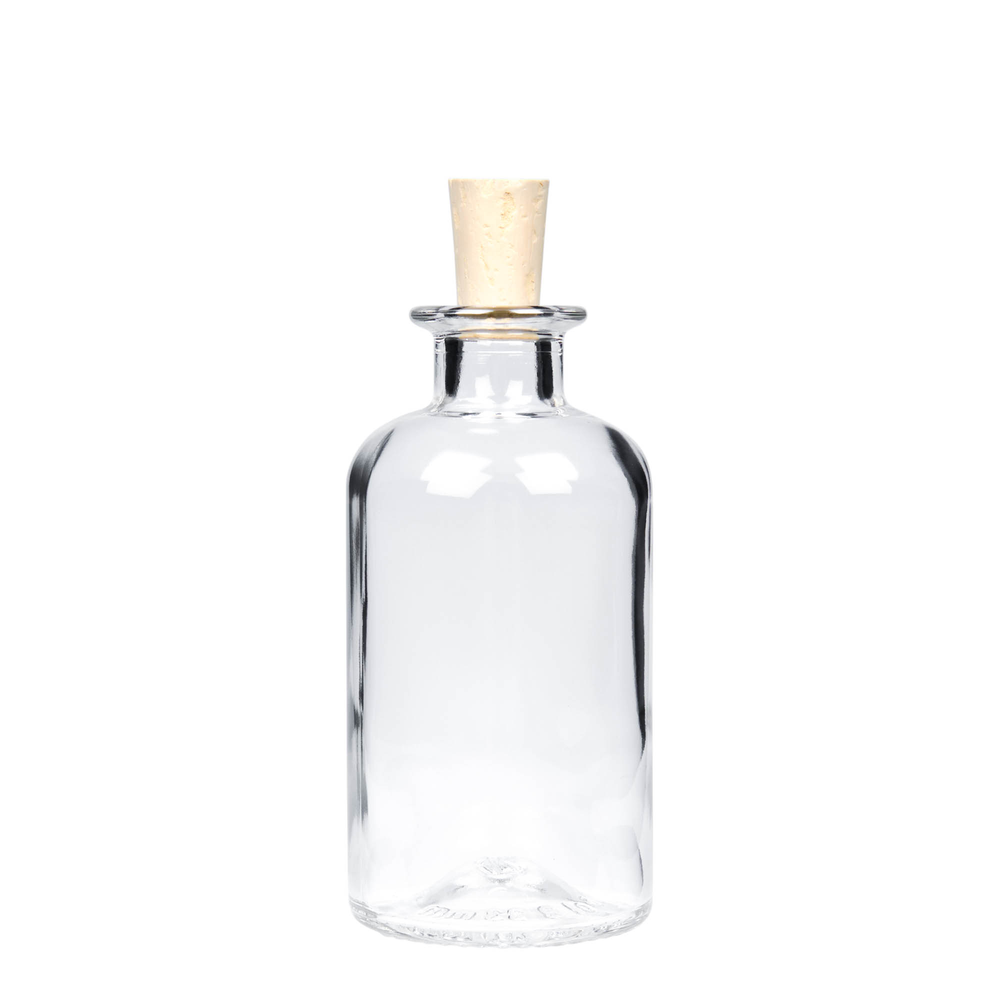 250 ml glazen apothekersfles, opening: kurk 250 ml glazen apothekersfles, opening: kurk