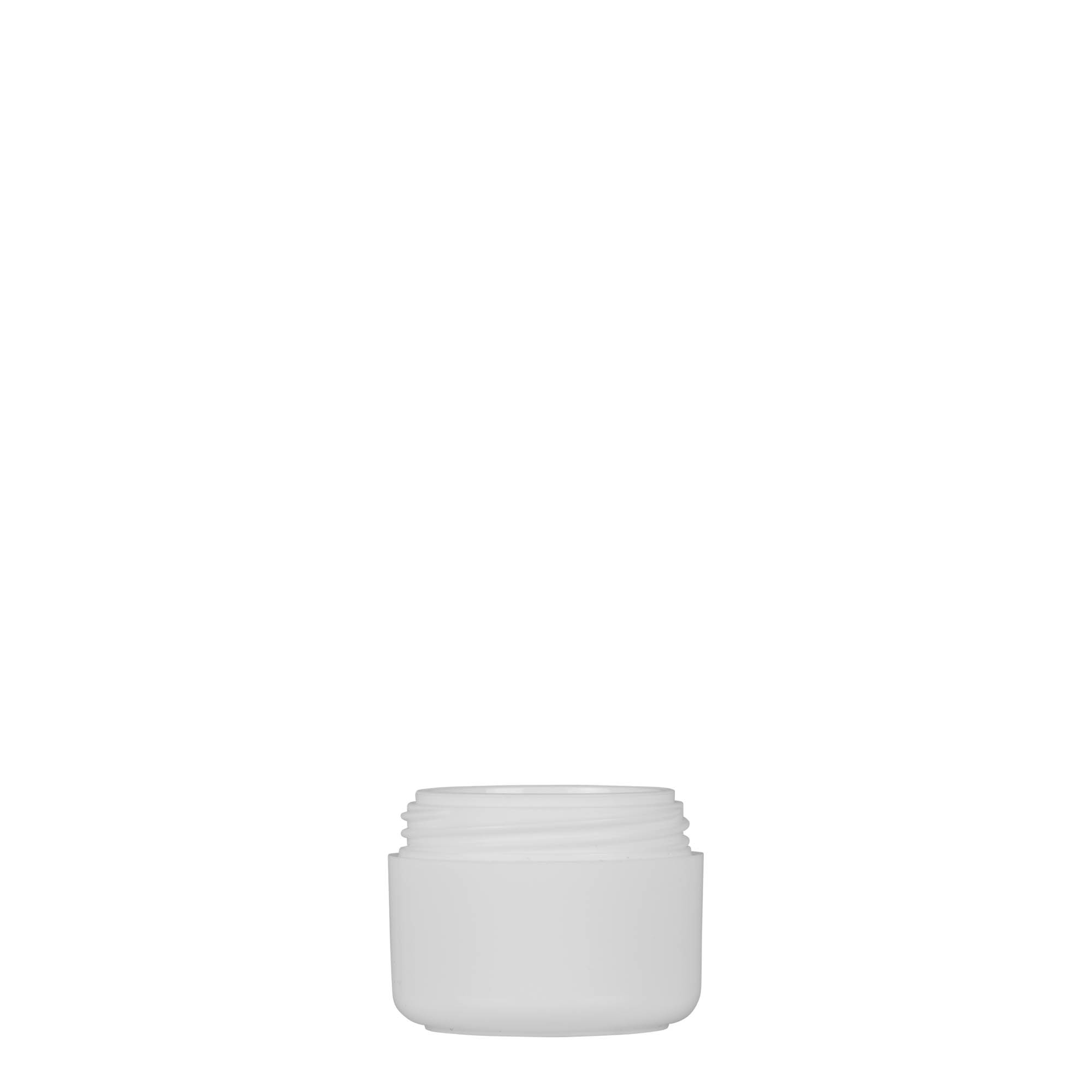 5 ml kunststofpotje 'Bianca', PP, wit, opening: schroefdop