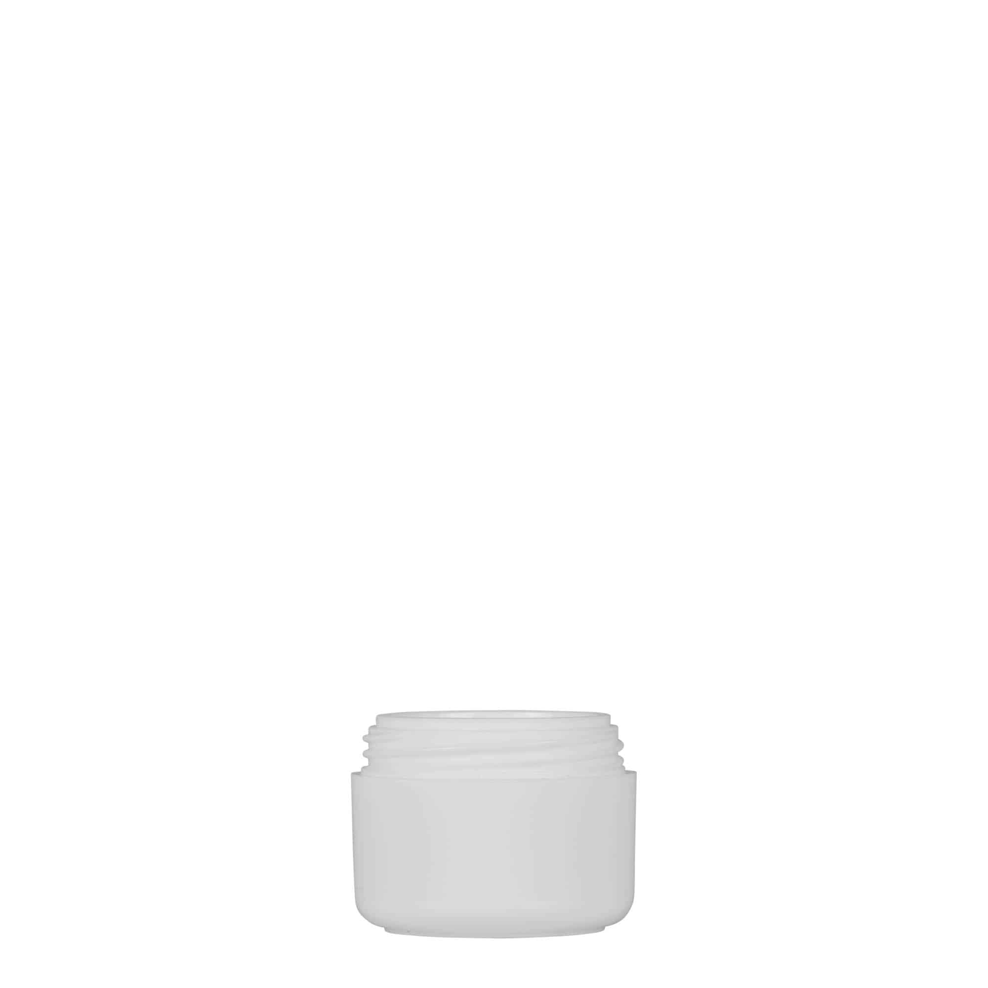 5 ml kunststofpotje 'Bianca', PP, wit, opening: schroefdop