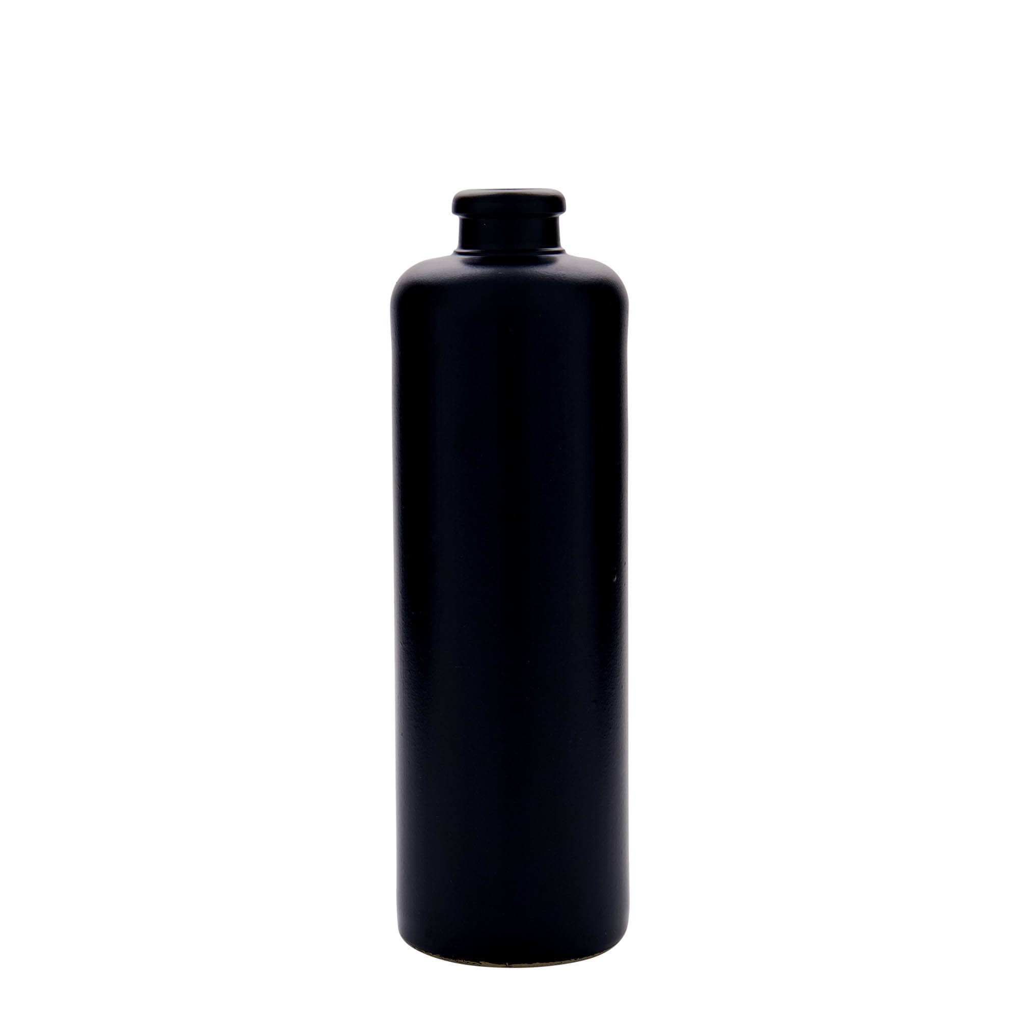 500 ml Tonkruik, steengoed, zwart, opening: kurk