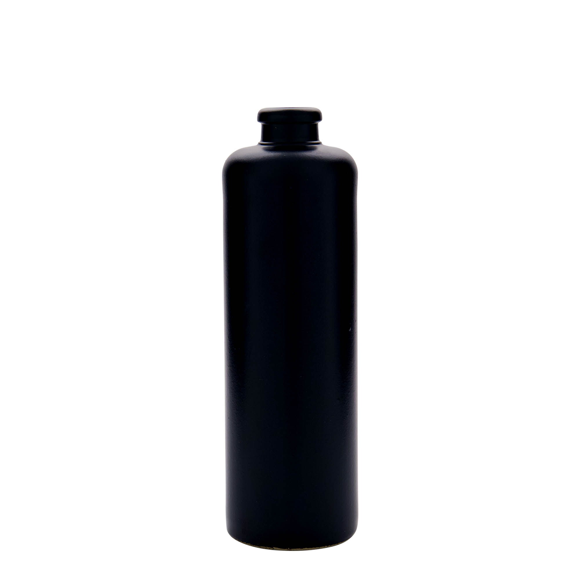 500 ml Tonkruik, steengoed, zwart, opening: kurk