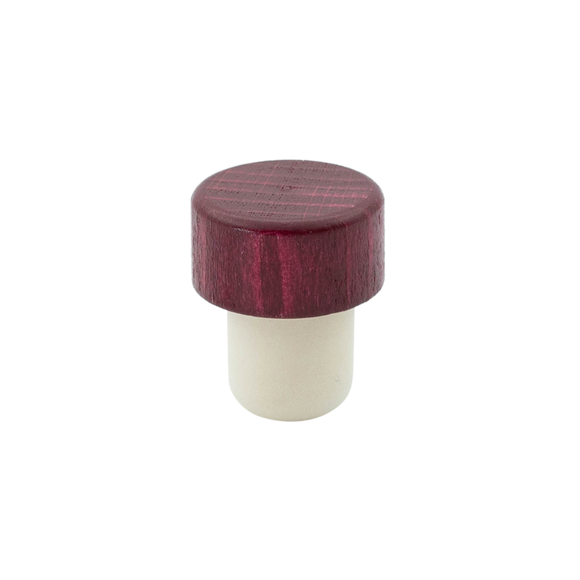 Handkurk 19 mm, hout/kunststof, bordeauxrood, voor monding: kurk Handkurk 19 mm, hout/kunststof, bordeauxrood, voor monding: kurk