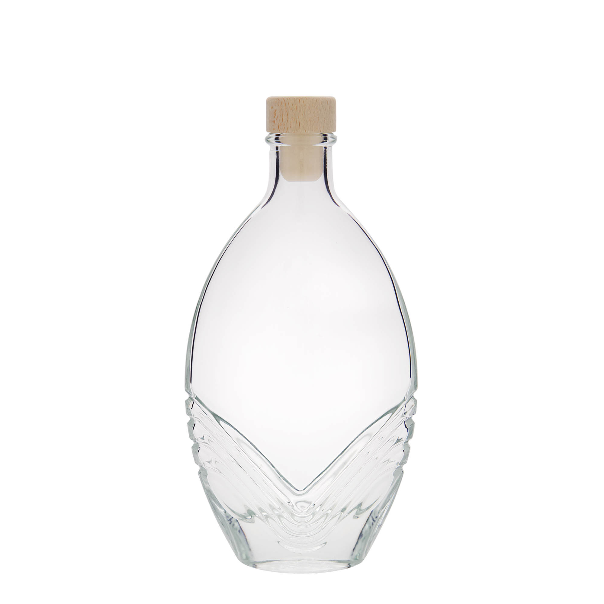 200 ml glazen fles 'Florence', ovaal, opening: kurk