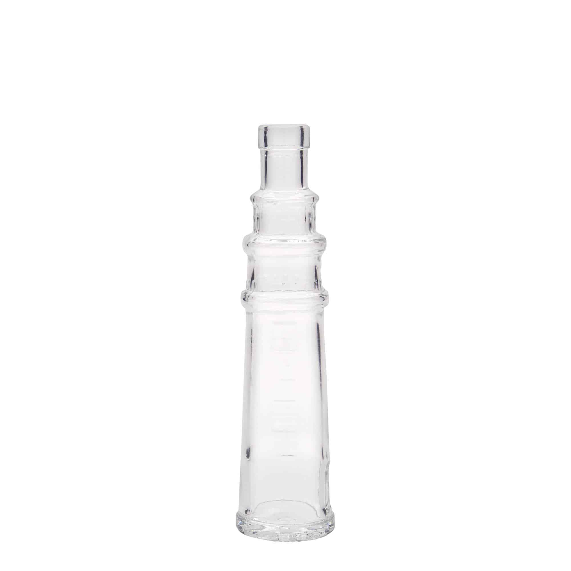 Glazen fles 'Vuurtoren', 100 ml, monding: kurk Glazen fles 'Vuurtoren', 100 ml, monding: kurk