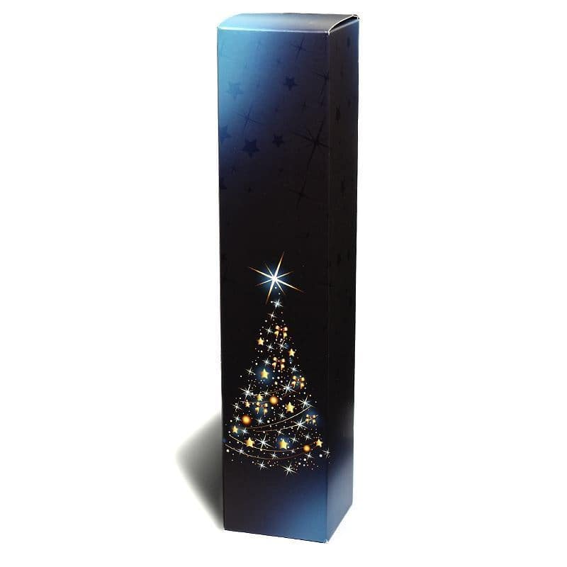 Geschenkdoos 'Kerstboom', rechthoekig, karton, blauw Geschenkdoos 'Kerstboom', rechthoekig, karton, blauw
