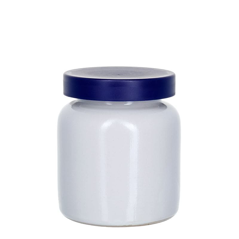 Steengoed pot, 270 ml, keramiek, wit, monding: stulpdeksel