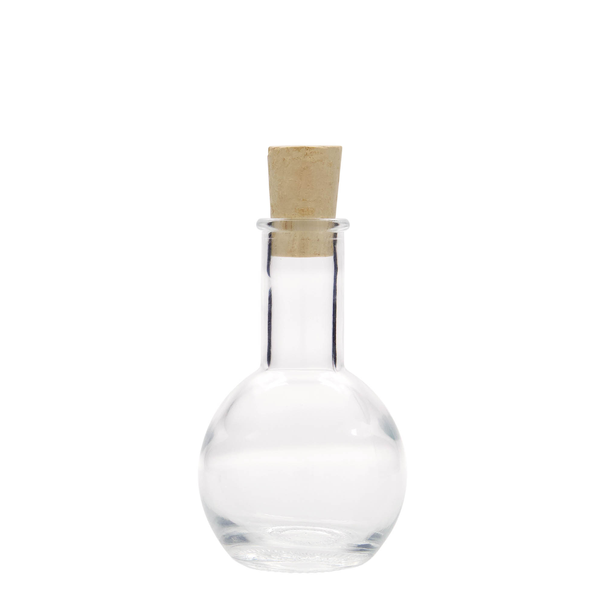 100 ml glazen fles 'Tulipano', opening: kurk 100 ml glazen fles 'Tulipano', opening: kurk