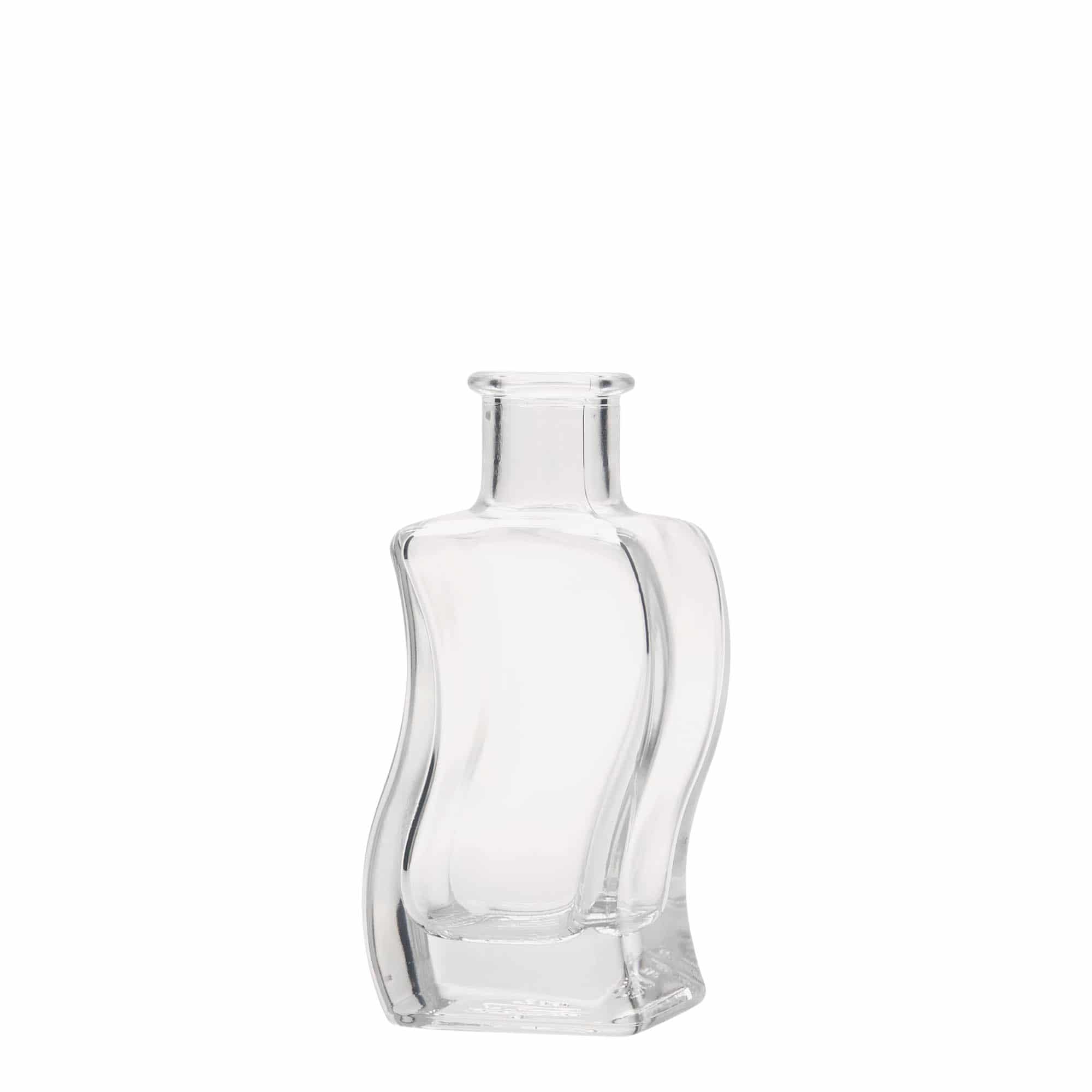 100 ml glazen fles 'Welle', vierkant, opening: kurk