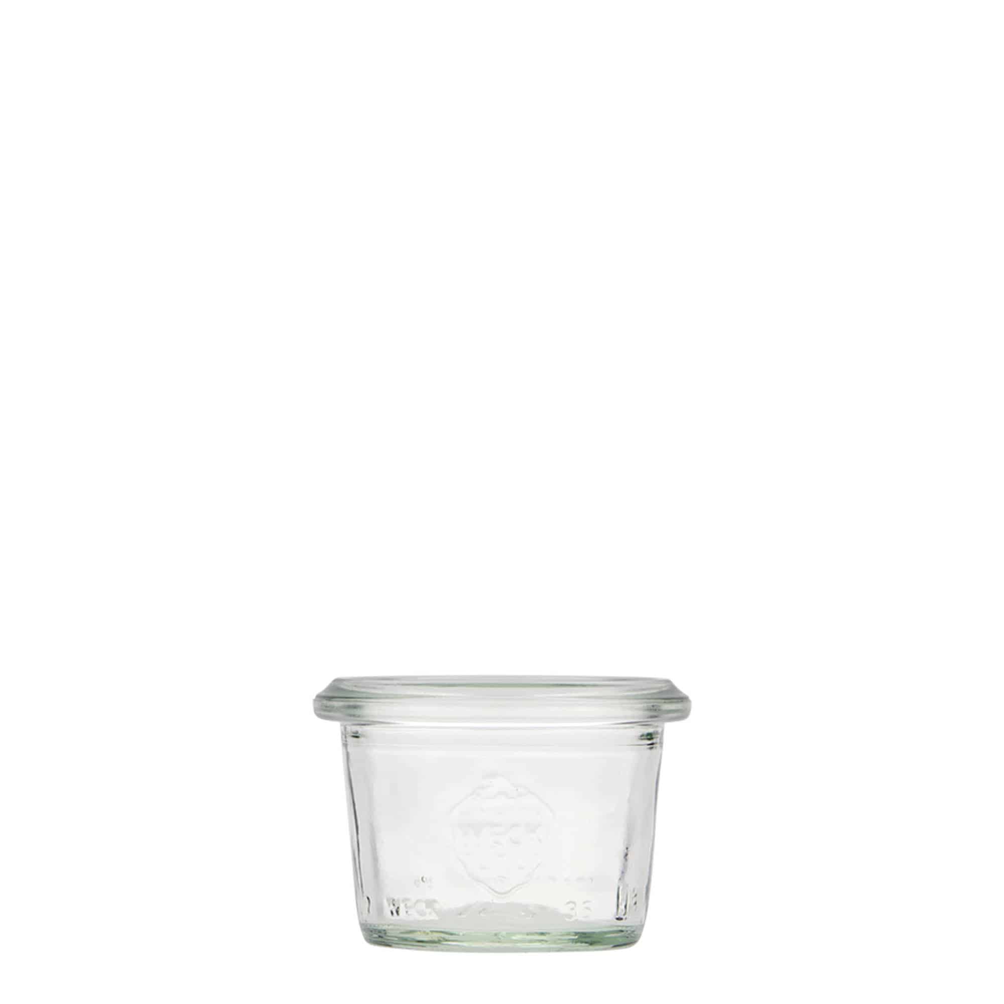 12x 35 ml WECK-stortglas met glazen deksel RR 40