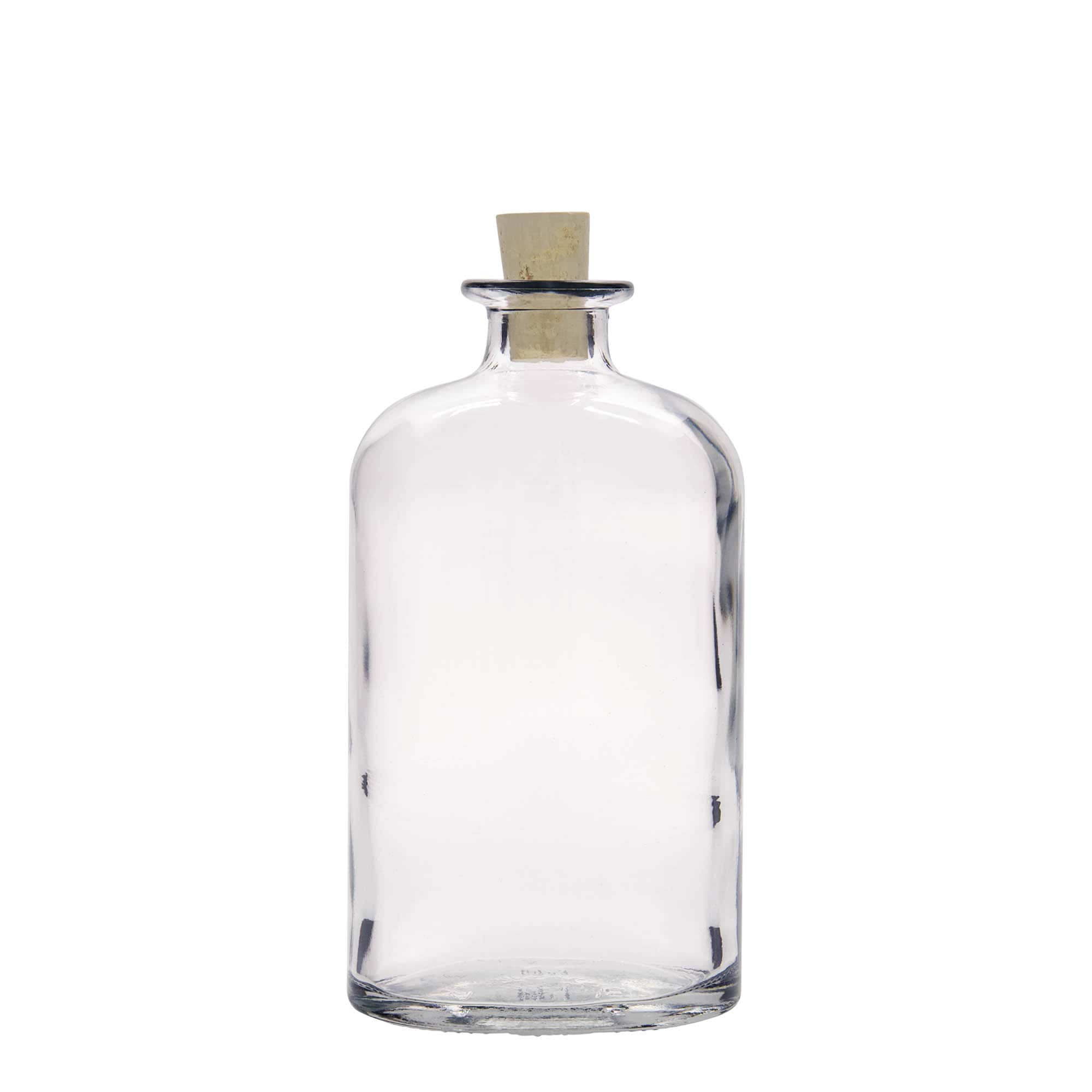 Glazen fles 'Dundee', 500 ml, ovaal, monding: kurk