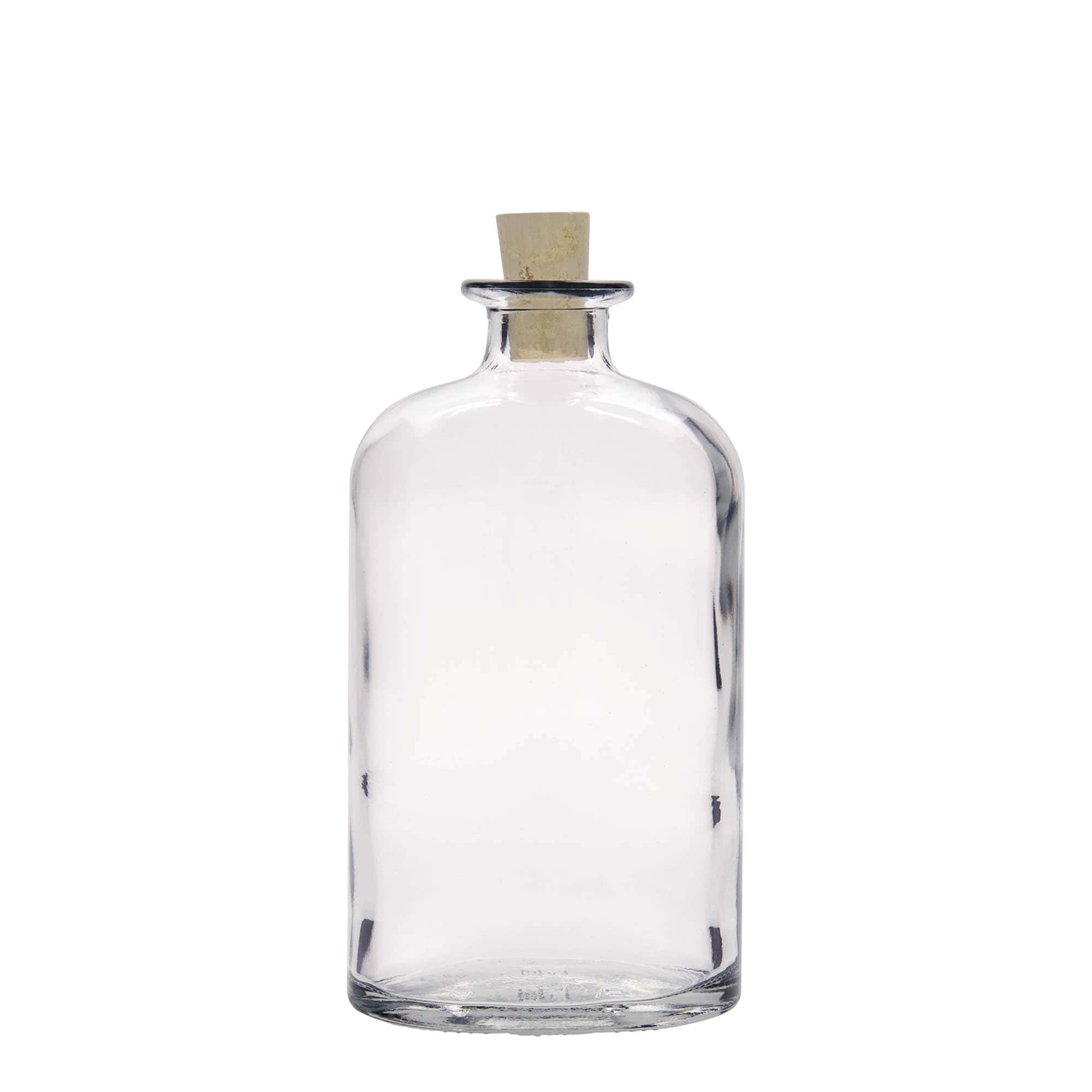 Glazen fles 'Dundee', 500 ml, ovaal, monding: kurk Glazen fles 'Dundee', 500 ml, ovaal, monding: kurk