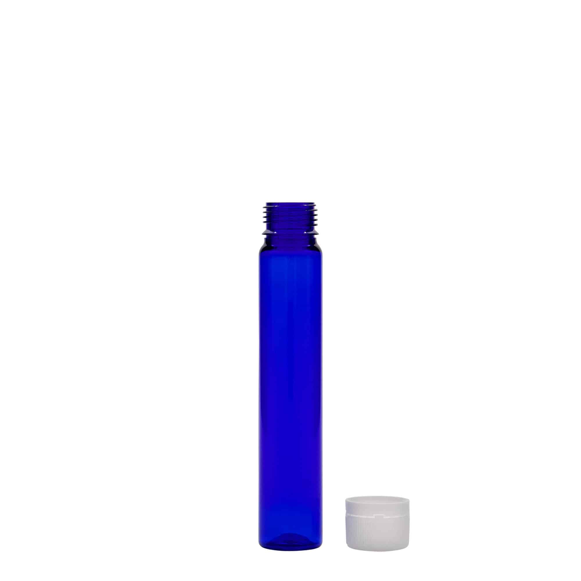 Petbuisje, 25 ml, kunststof, koningsblauw, monding: schroefsluiting