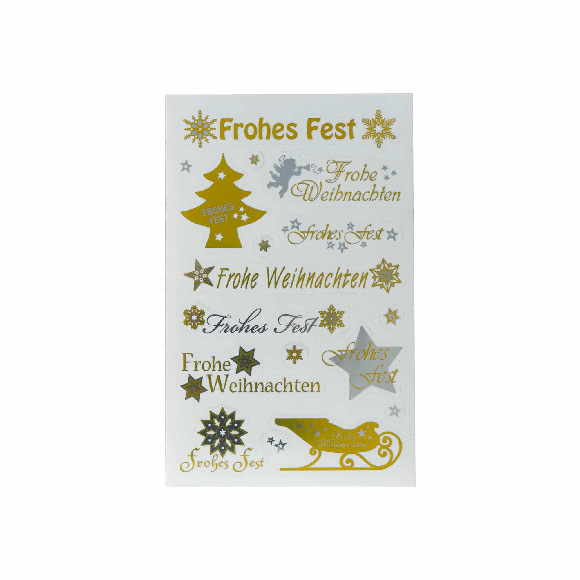 Zweckform Sticker 'Kerstmis', papier, goud-zilver
