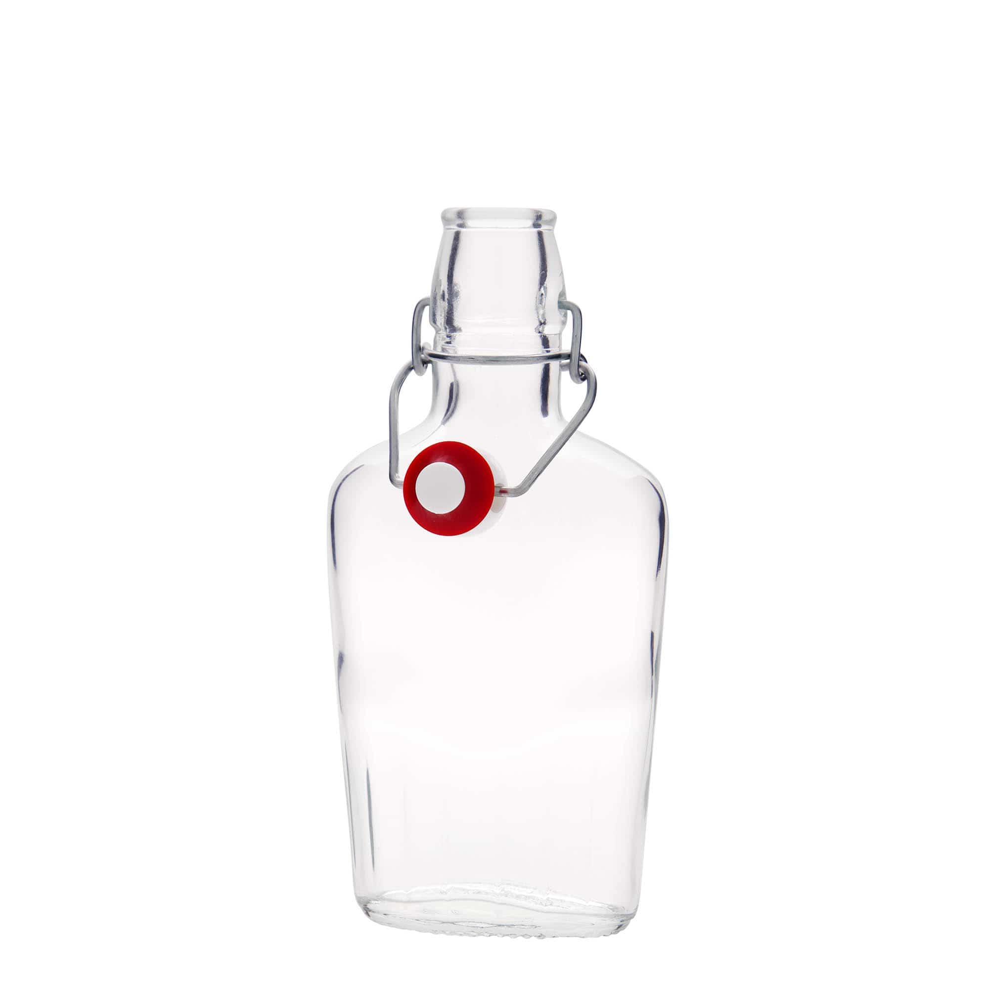 250 ml glazen fles 'Fiaschetta', ovaal, opening: beugelsluiting 250 ml glazen fles 'Fiaschetta', ovaal, opening: beugelsluiting