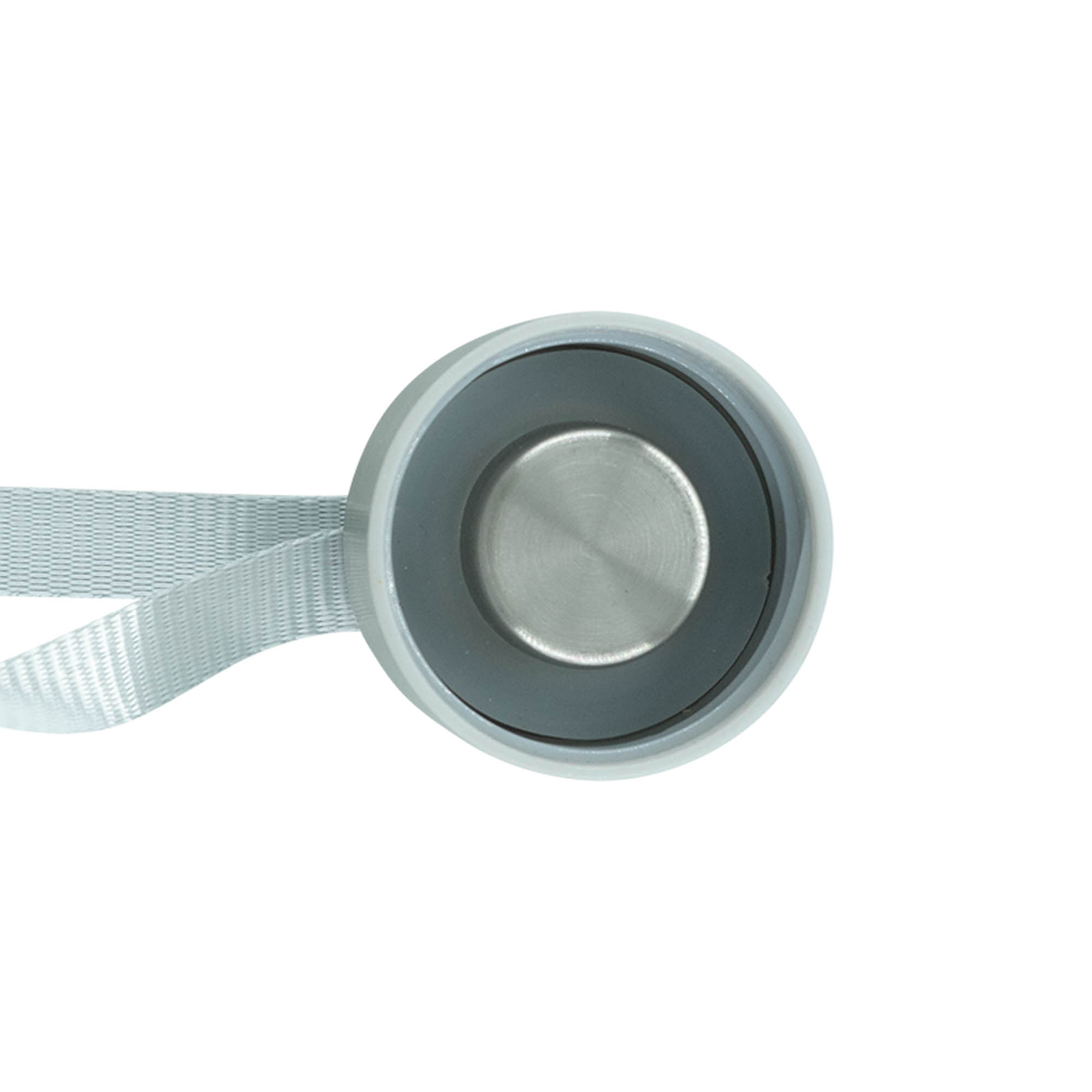 Schroefdeksel 'Perseus' met band, metaal, zilver