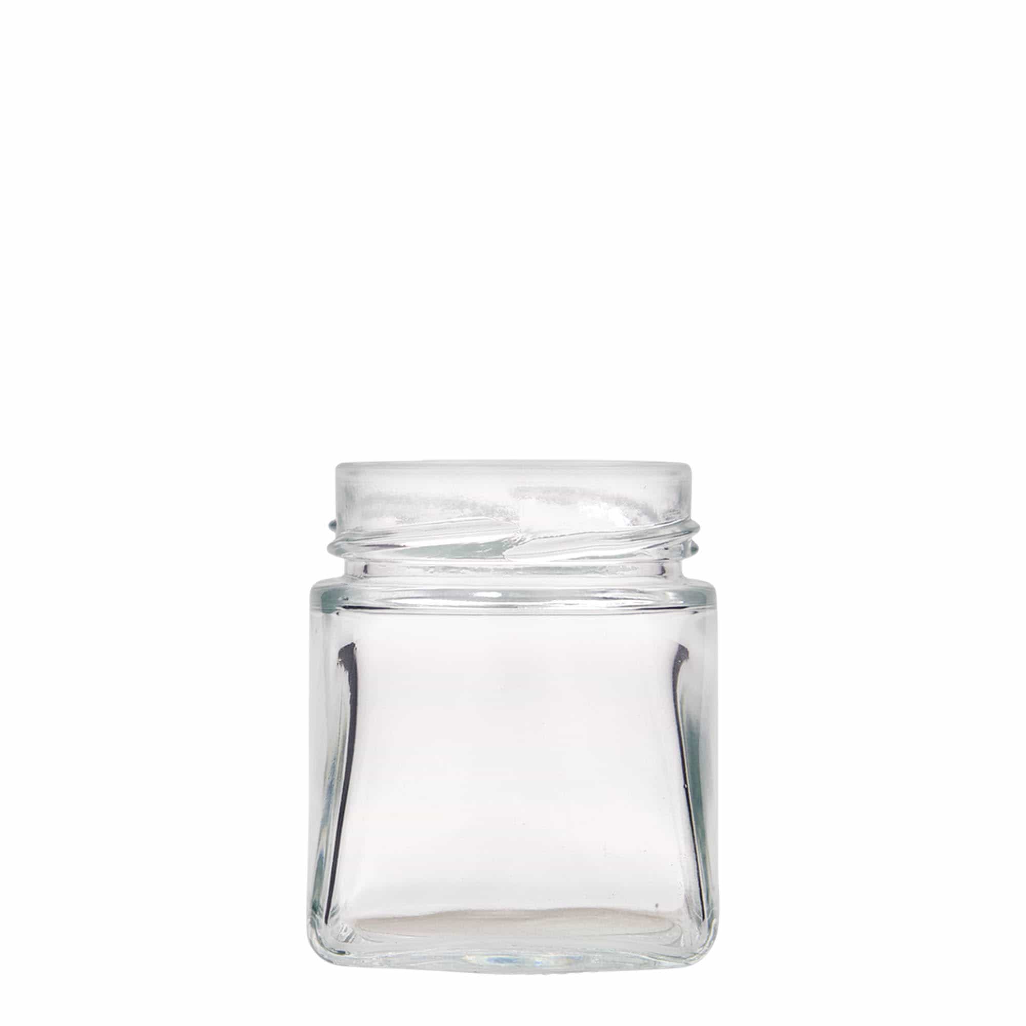 212 ml vierkant glas 'Luxor', opening: Deept-Twist-Off (DTO 63)