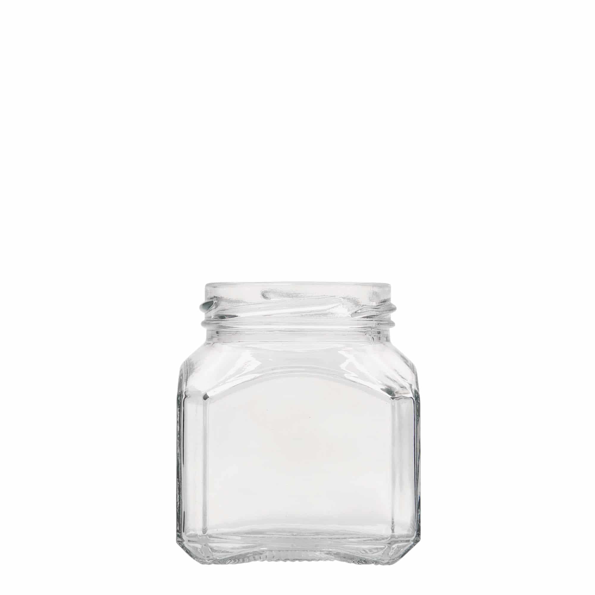 Vierkante pot 'Milaan', 212 ml, monding: twist-off (TO 58) Vierkante pot 'Milaan', 212 ml, monding: twist-off (TO 58)