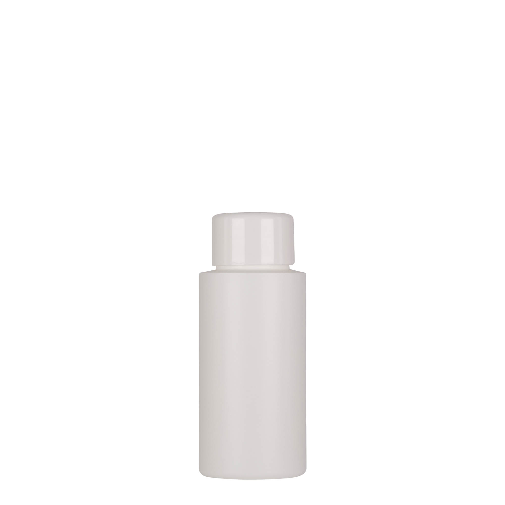 50 ml kunststoffles 'Pipe', groen HDPE, wit, mondstuk: 24/410