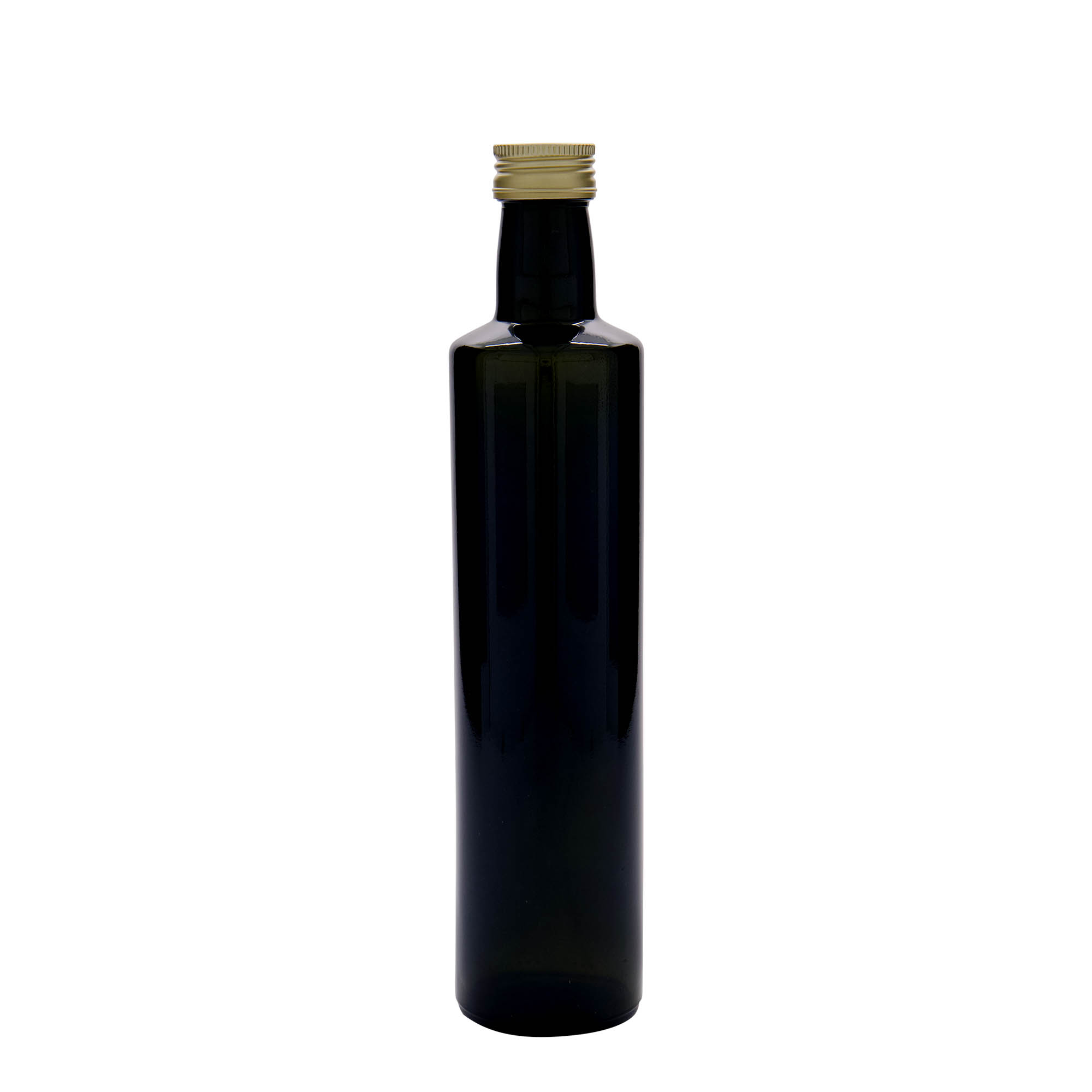 500 ml glazen fles 'Dorica', antiekgroen, mondstuk: PP 31,5 500 ml glazen fles 'Dorica', antiekgroen, mondstuk: PP 31,5