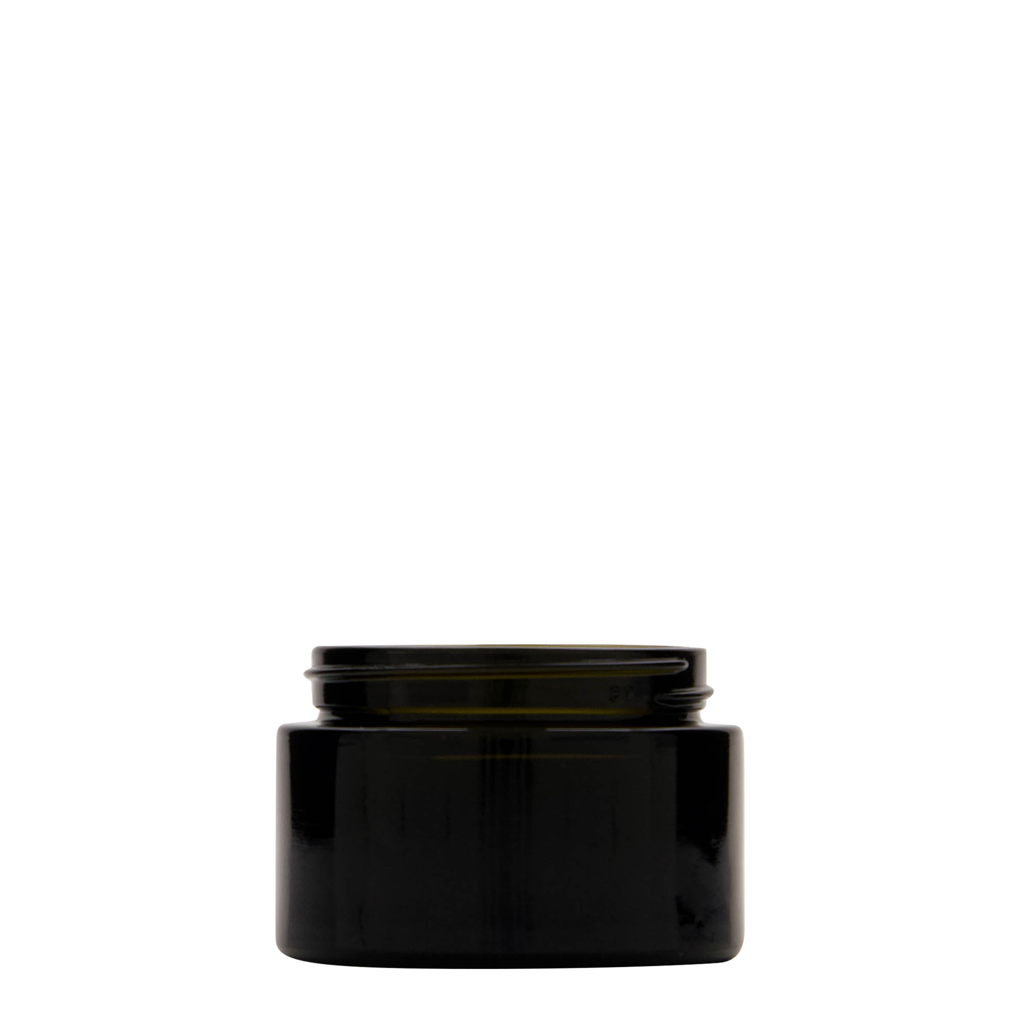 50 ml recyclebare pot 'Floria', glas, antiekgroen, opening: 58/400 50 ml recyclebare pot 'Floria', glas, antiekgroen, opening: 58/400