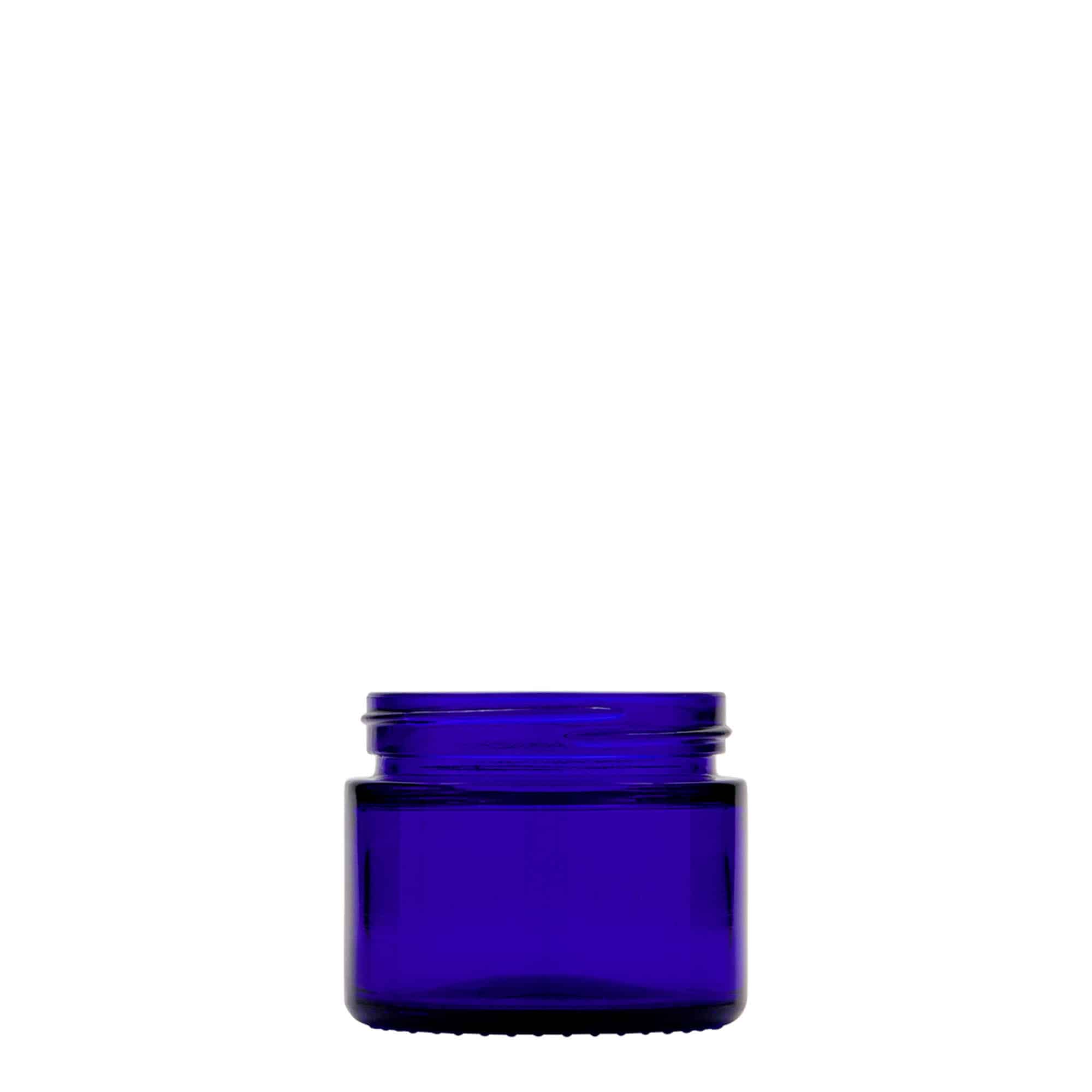 50 ml potje 'Blue Edition', glas, koningsblauw, opening: schroefdop 50 ml potje 'Blue Edition', glas, koningsblauw, opening: schroefdop