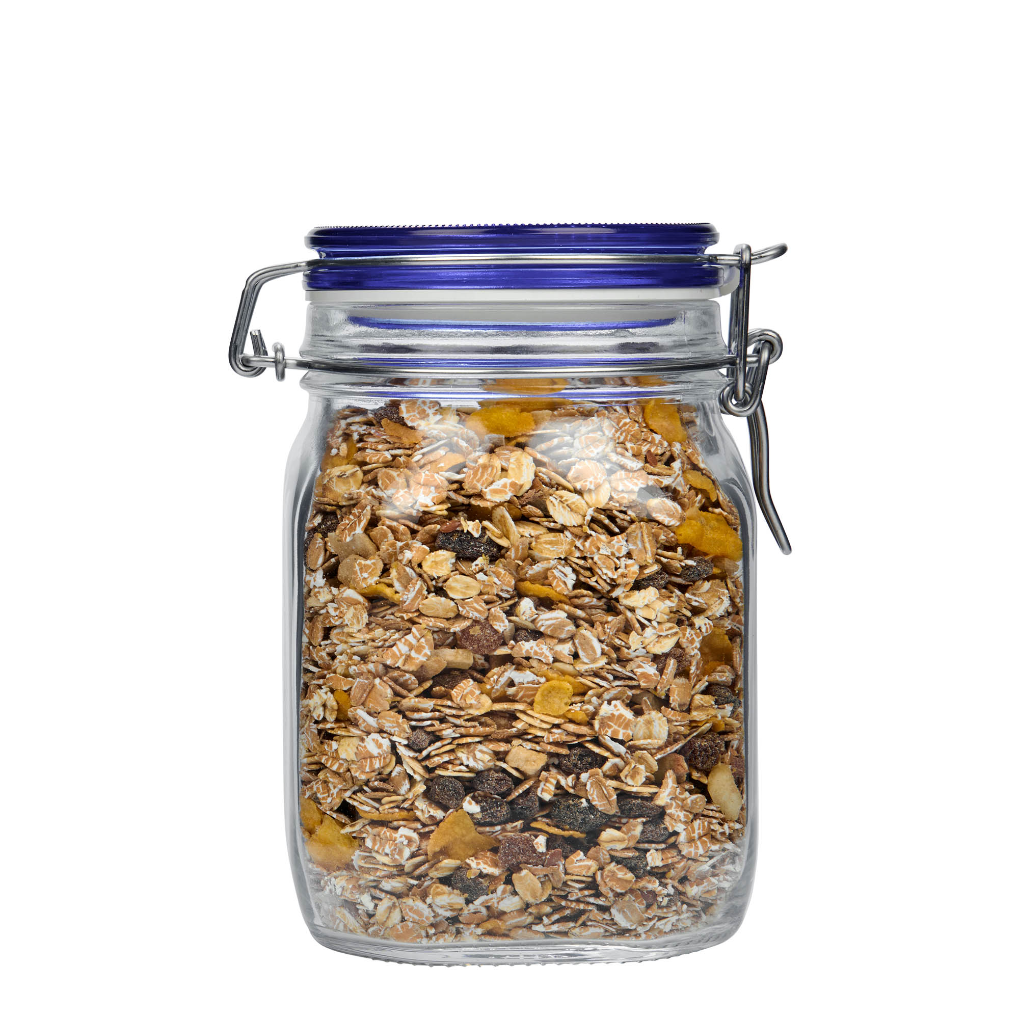 1.000 ml Draadbeugelglas 'Fido' Blue Top, vierkant, opening: draadbeugelsluiting 1.000 ml Draadbeugelglas 'Fido' Blue Top, vierkant, opening: draadbeugelsluiting