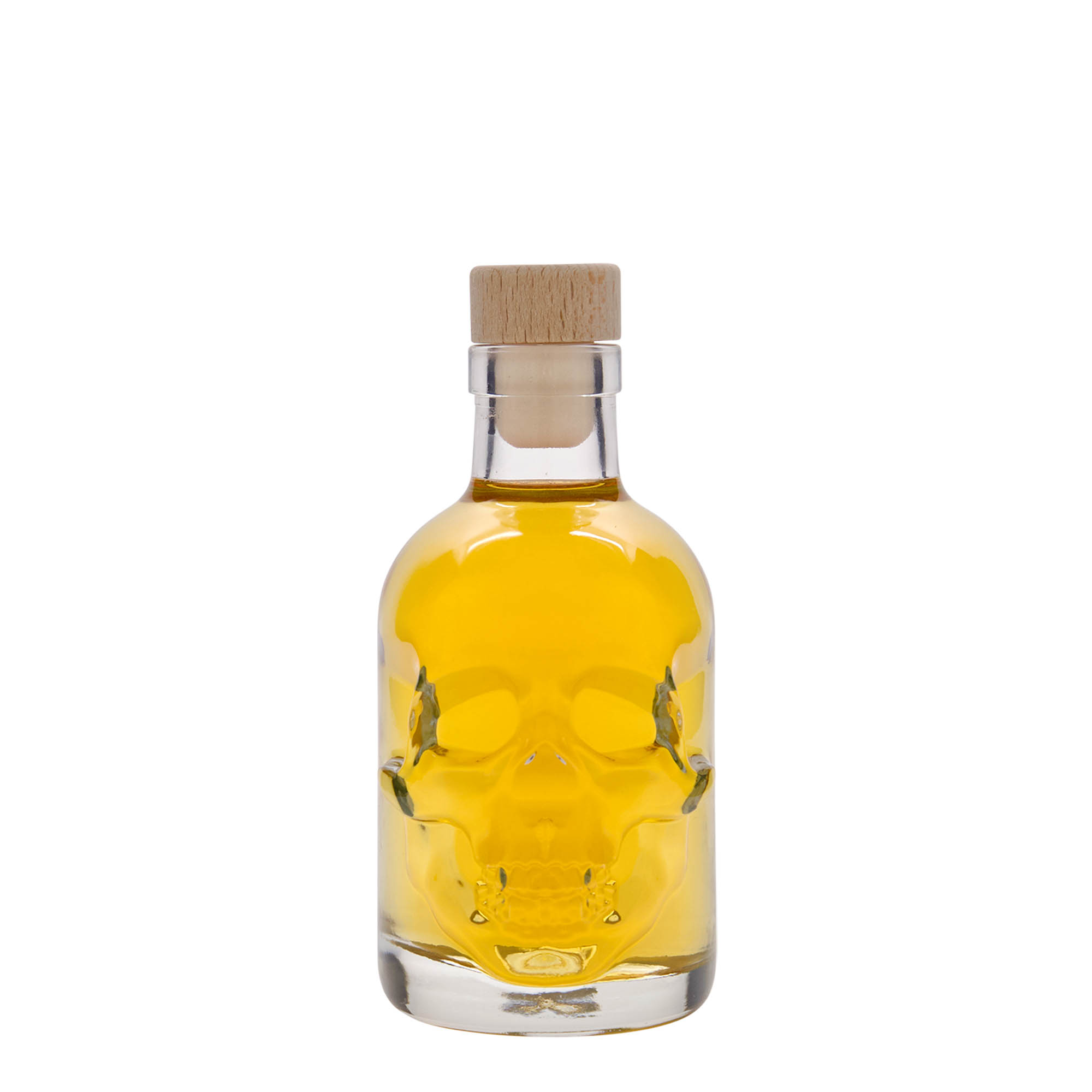 200 ml glazen fles 'Doodskop', opening: kurk