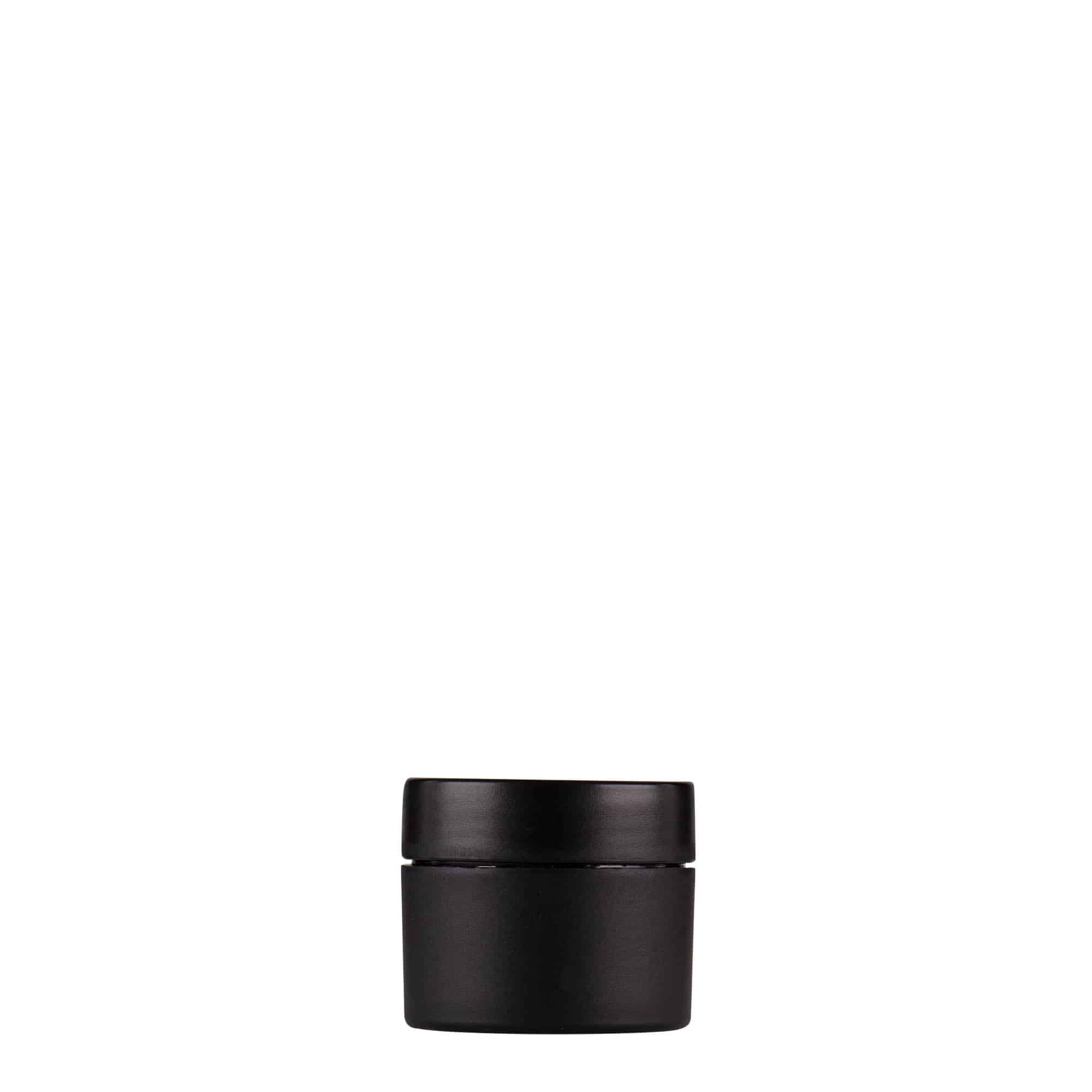 5 ml kunststofpotje 'Antonella', PP, zwart, opening: schroefdop