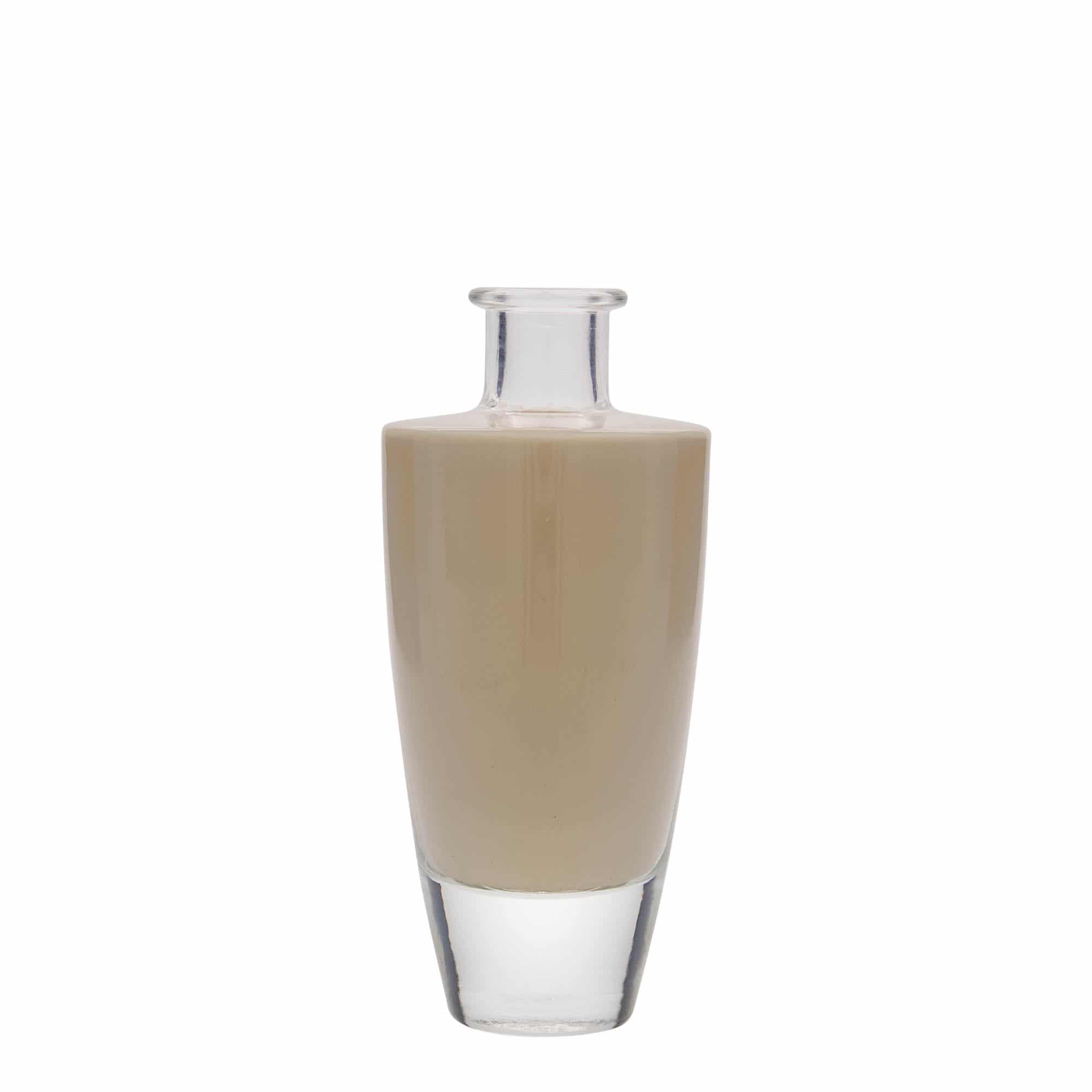 Glazen fles 'Vanessa', 200 ml, ovaal, monding: kurk