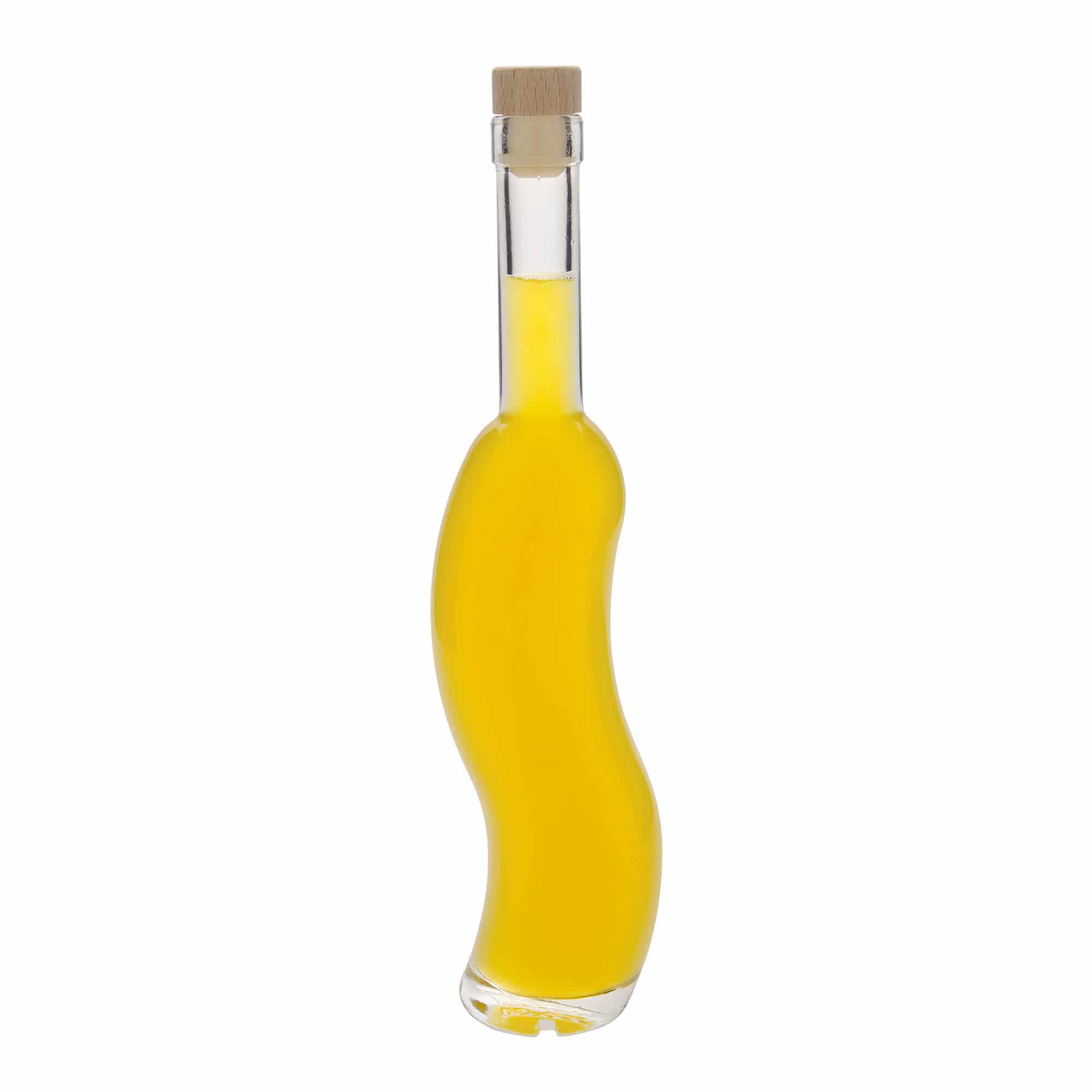 Glazen fles 'La-Ola', 350 ml, halfrond, monding: kurk
